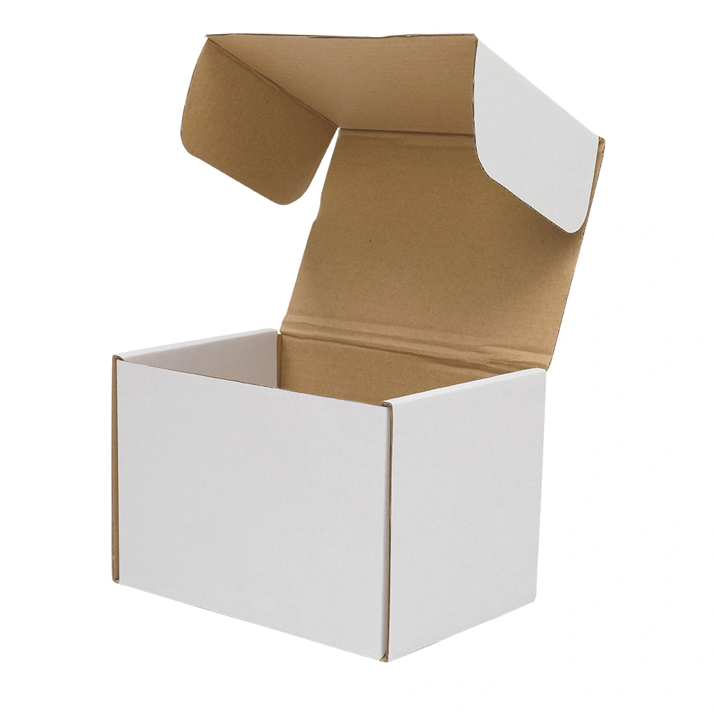 50 Corrugated Paper Boxes 6x4x4"(15.2*10*10cm)White Outside and Yellow Inside view 9