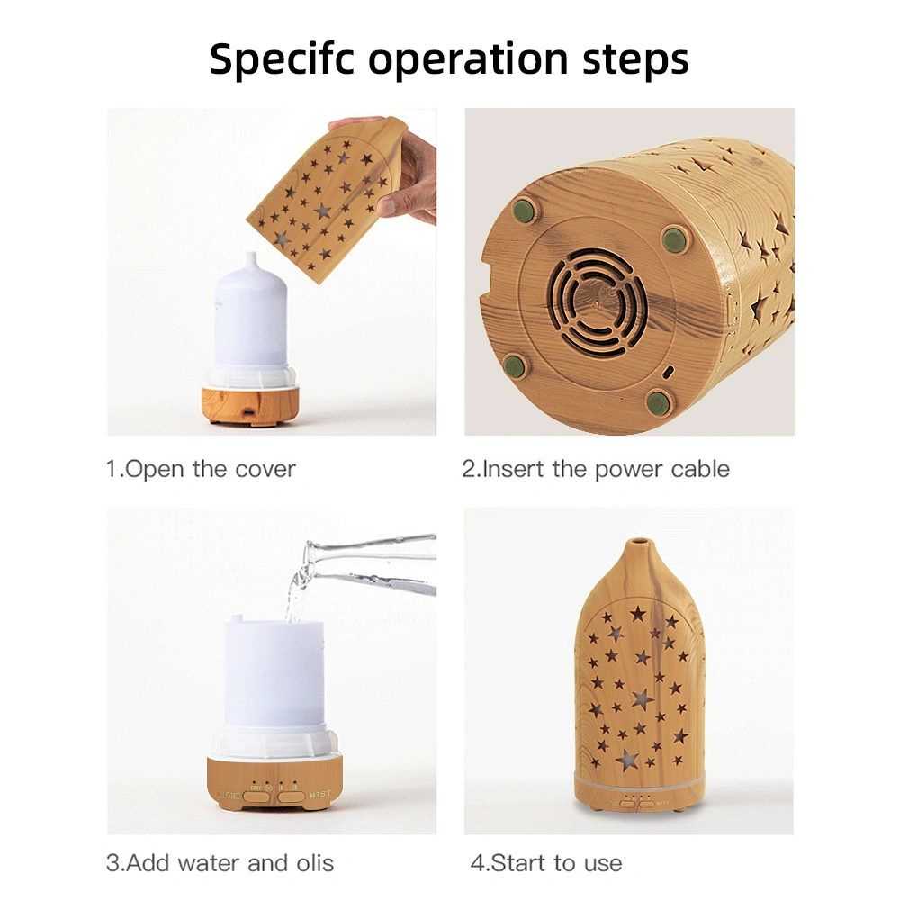 200ml Essential Oil Diffuser for Home 7 LED Color Changing, Ultra Quiet, BPA-Free Aromatherapy Diffuser for Office, Yoga & Sleep view 9