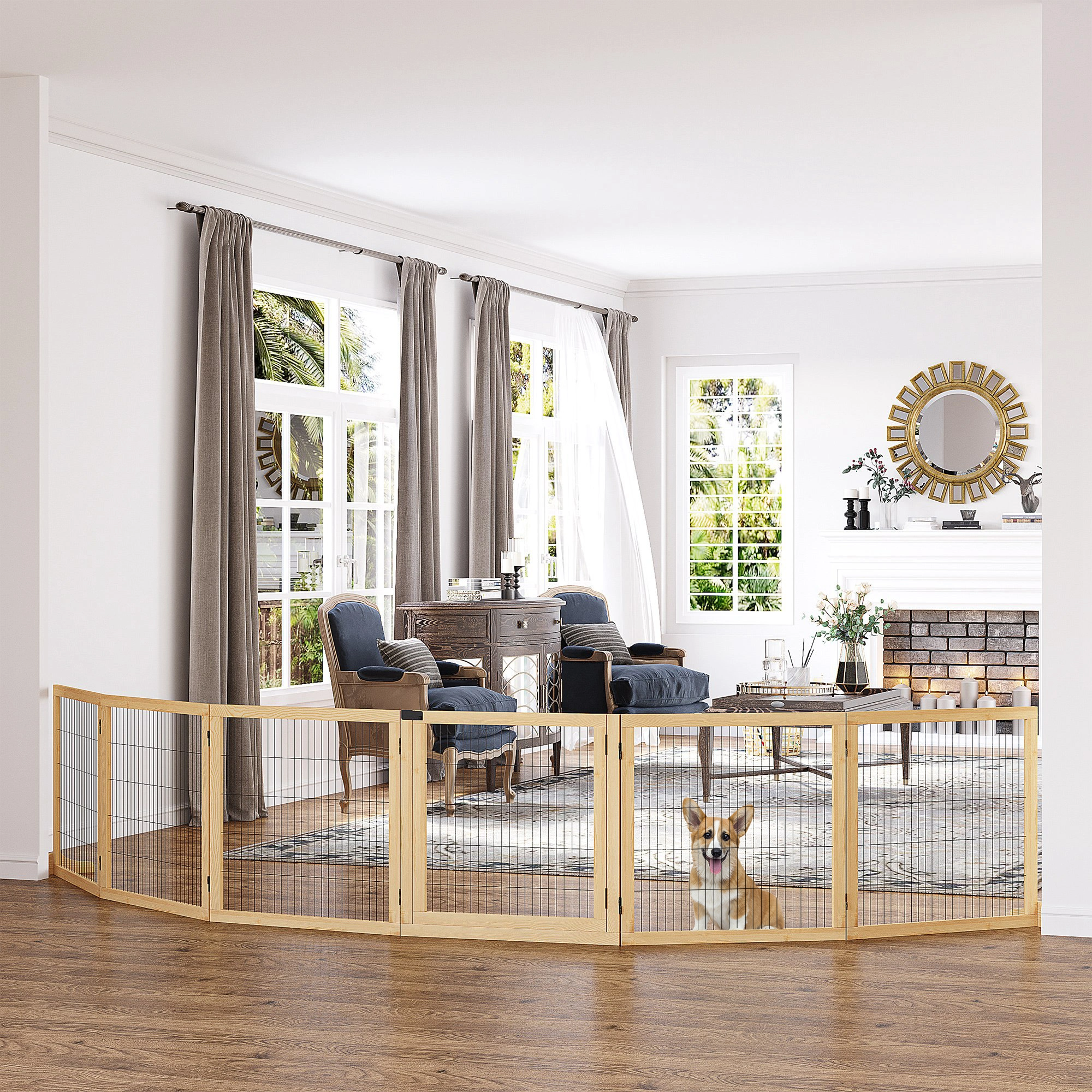 DIY Pet Playpen for Rabbits, Chinchillas, Hedgehogs & Guinea Pigs, Portable Adjustable Exercise Fence