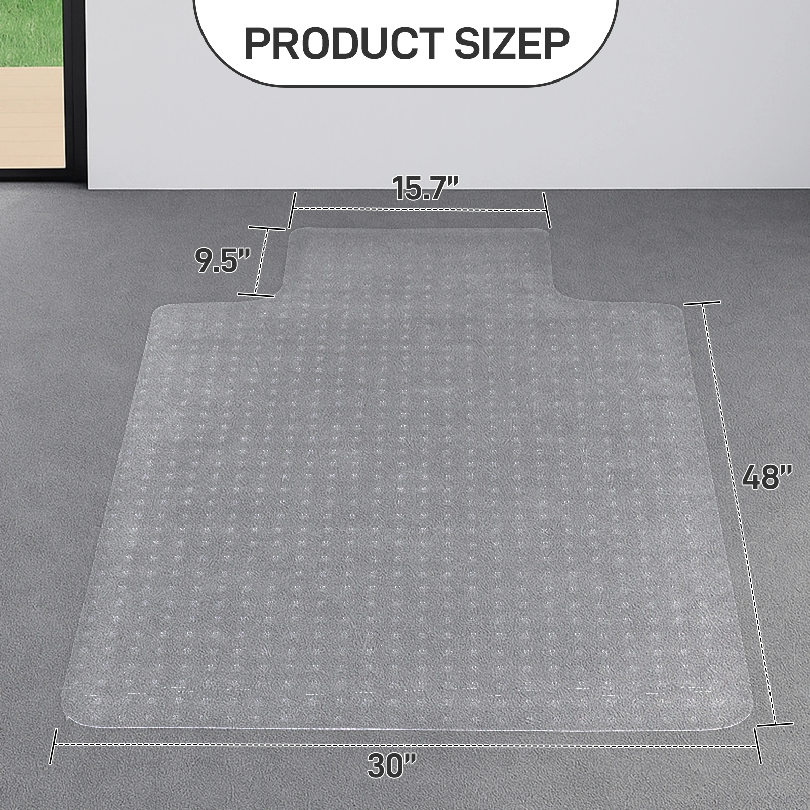 Frosted 2.0 PVC Floor Mat with Anchoring Nails, 76x122cm (30x48in), Raised Non-Slip Design view 8
