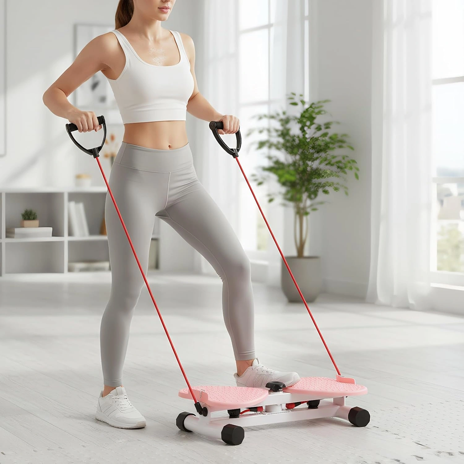 Twisting Waist Disc Balance Board Machine Abdomen Exercise Fitness Trainer Pink view 2