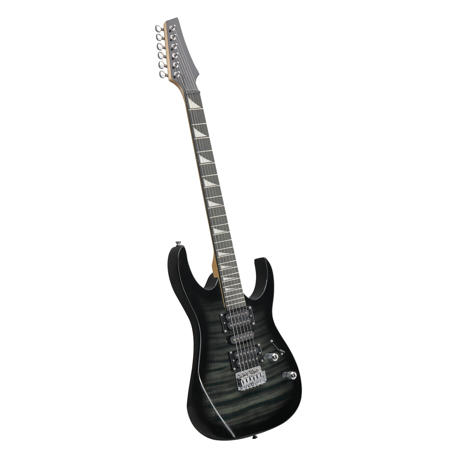 170 Model 39in Electric Guitar HSH Pickups Black complete starter kit suit for Hard Tiger-striped Black view 7