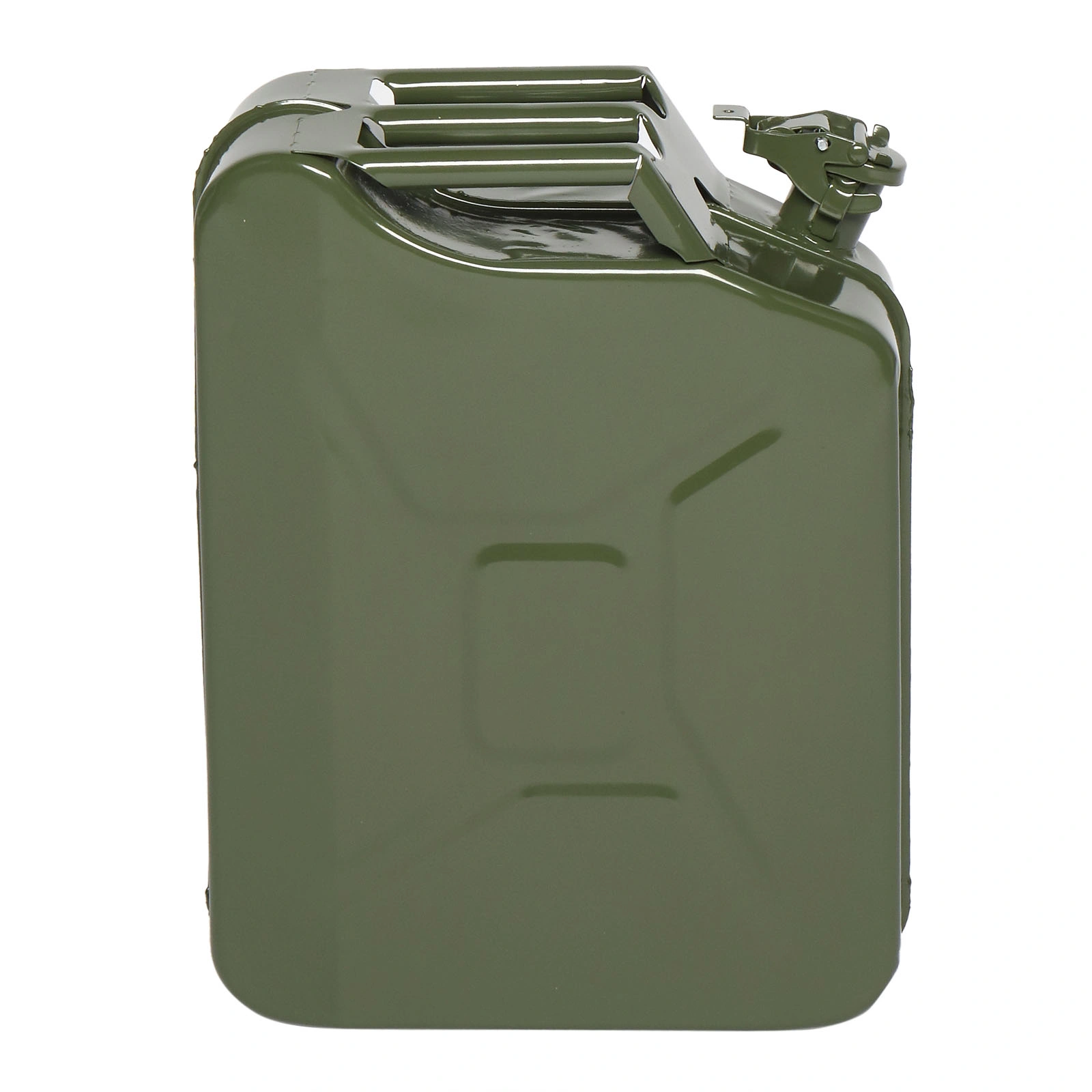 20L Jerry Can Fuel Storage Container - 0.6mm Steel British Style Pour Tube for Petrol Diesel, Army Green view 4