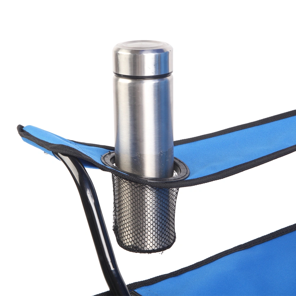 Portable Outdoor 2-Seat Folding Chair with Removable Sun Umbrella Blue view 21