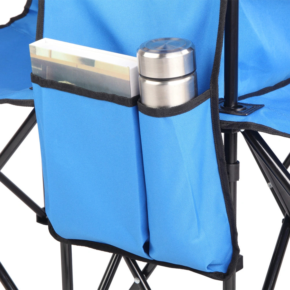 Portable Outdoor 2-Seat Folding Chair with Removable Sun Umbrella Blue view 25