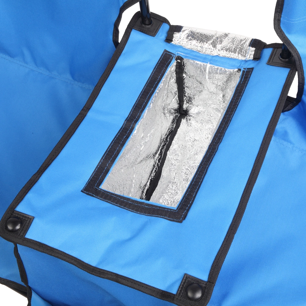 Portable Outdoor 2-Seat Folding Chair with Removable Sun Umbrella Blue view 30