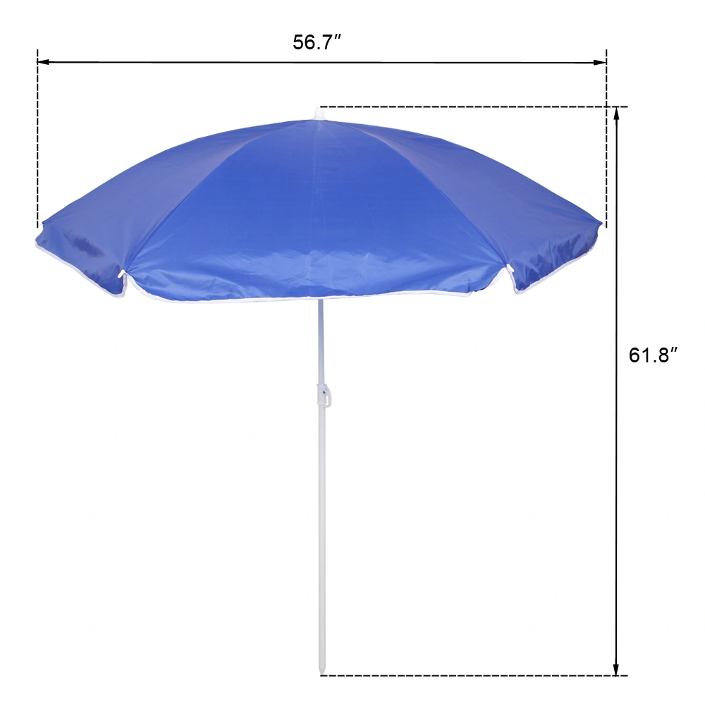 Portable Outdoor 2-Seat Folding Chair with Removable Sun Umbrella Blue view 40