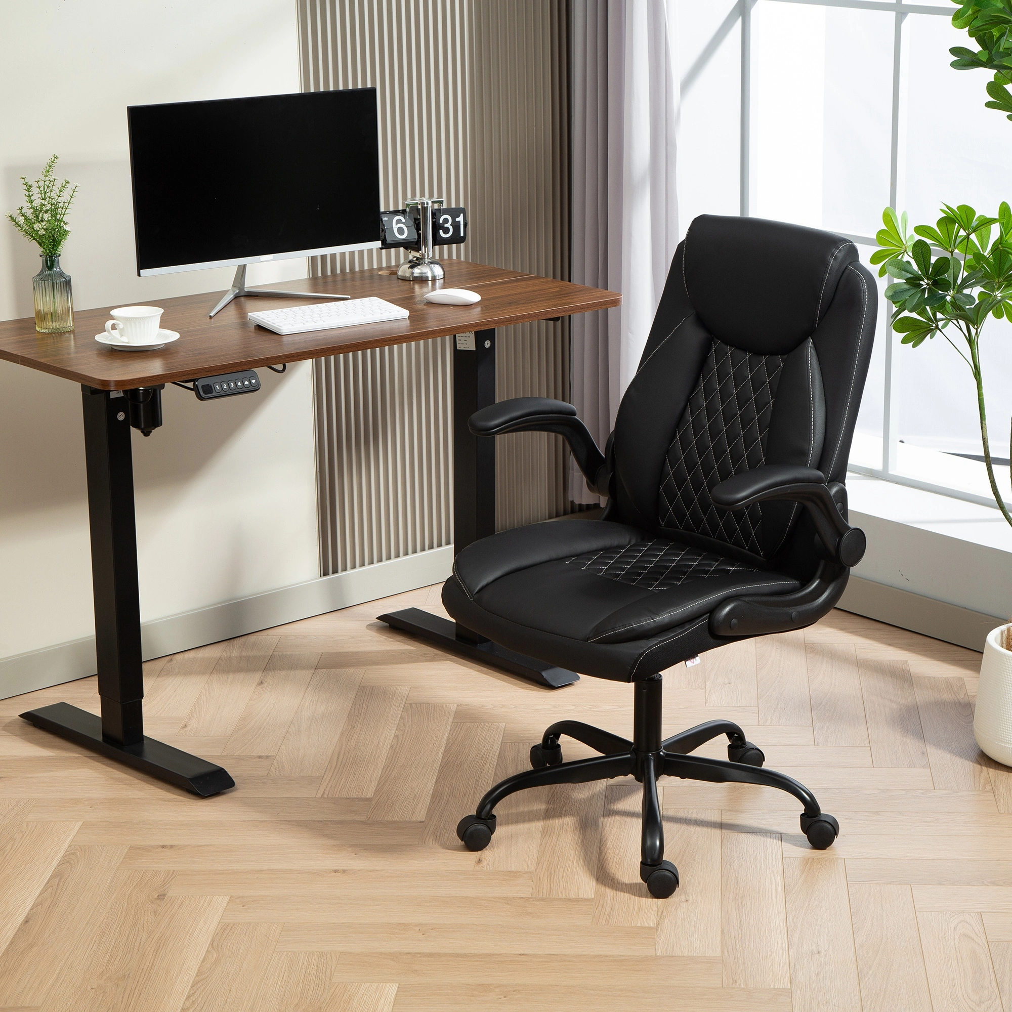 Executive Massage Office Chair High Back Recliner Ergonomic Swivel Chair with Lumbar Support