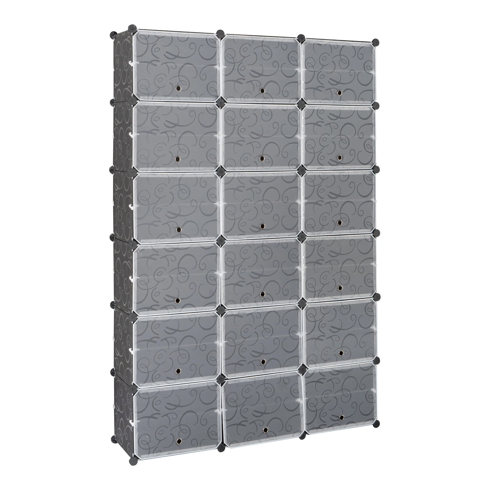 12-Tier Portable 72 Pair Shoe Rack Organizer 36 Grids Tower Shelf Storage Cabinet Stand Expandable for Heels, Boots, Slippers, Black view 6