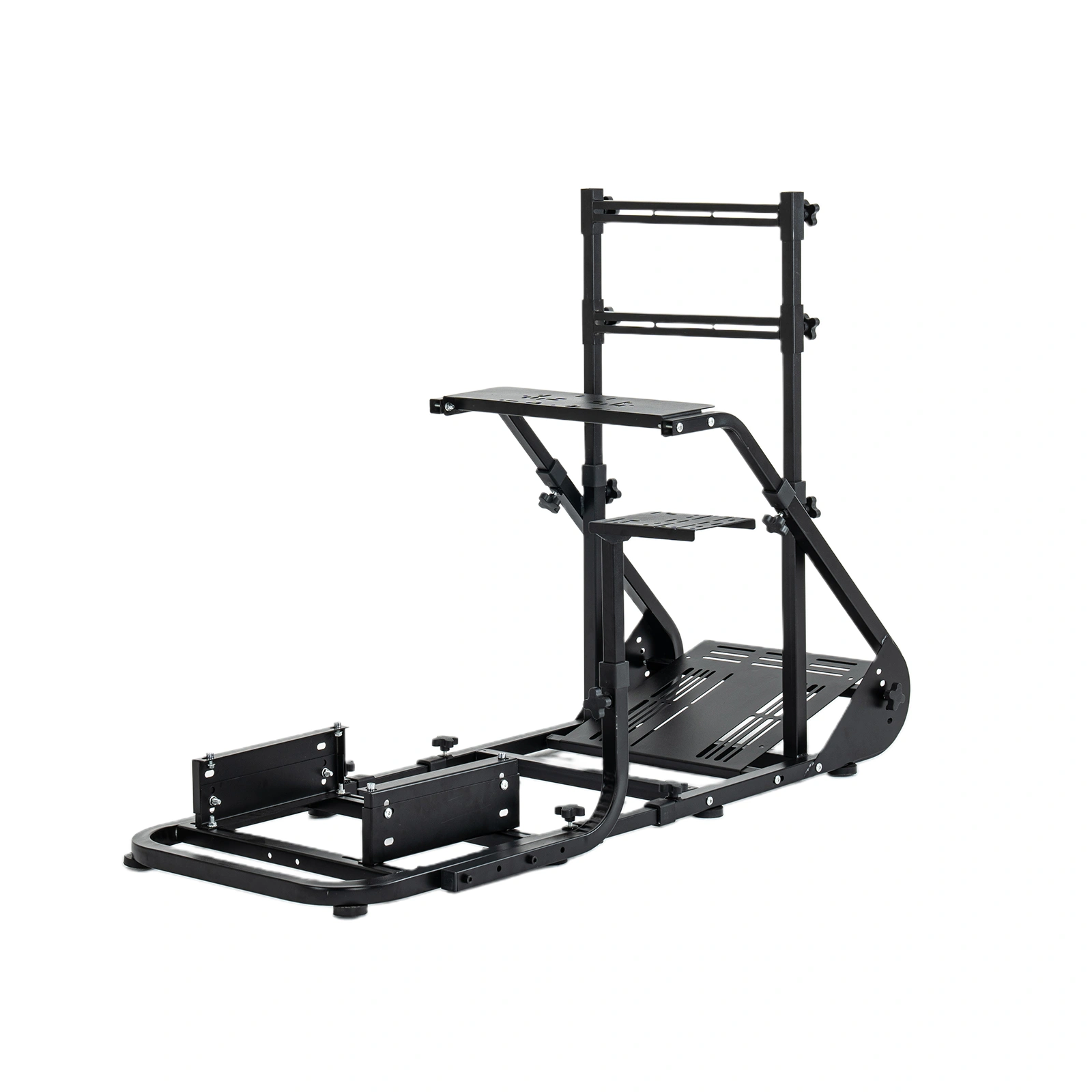 Enhanced and stable racing wheel cockpit, compatible with Fanatec, PXN, Thrustmaster, and Logitech adjustable driving simulators, excluding handbrake, pedals, and monitor -No self pick up view 3
