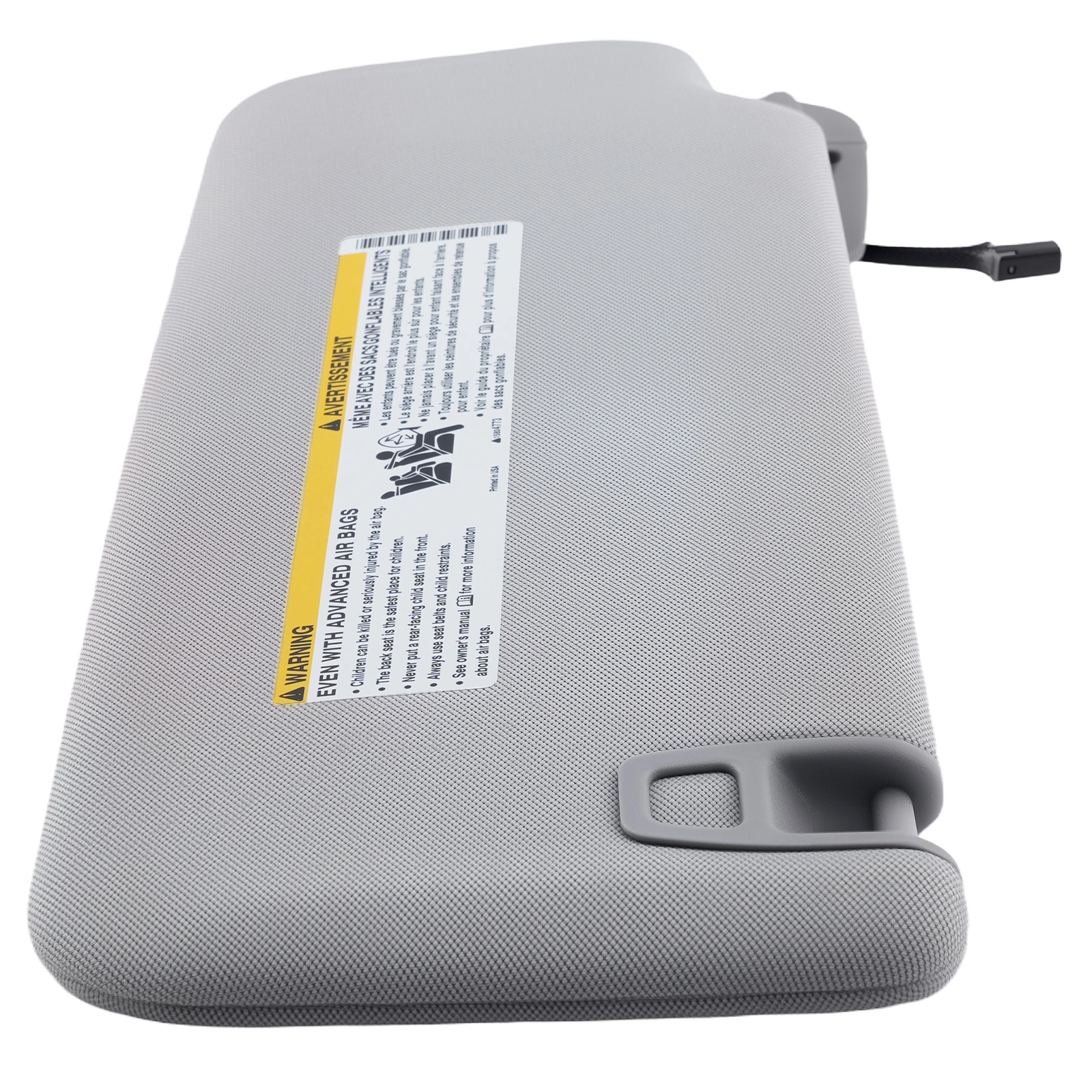 Passenger Right Sun Visor fit for Chevrolet Tahoe 2015-2019 Gray w/ Mirror Light view 6