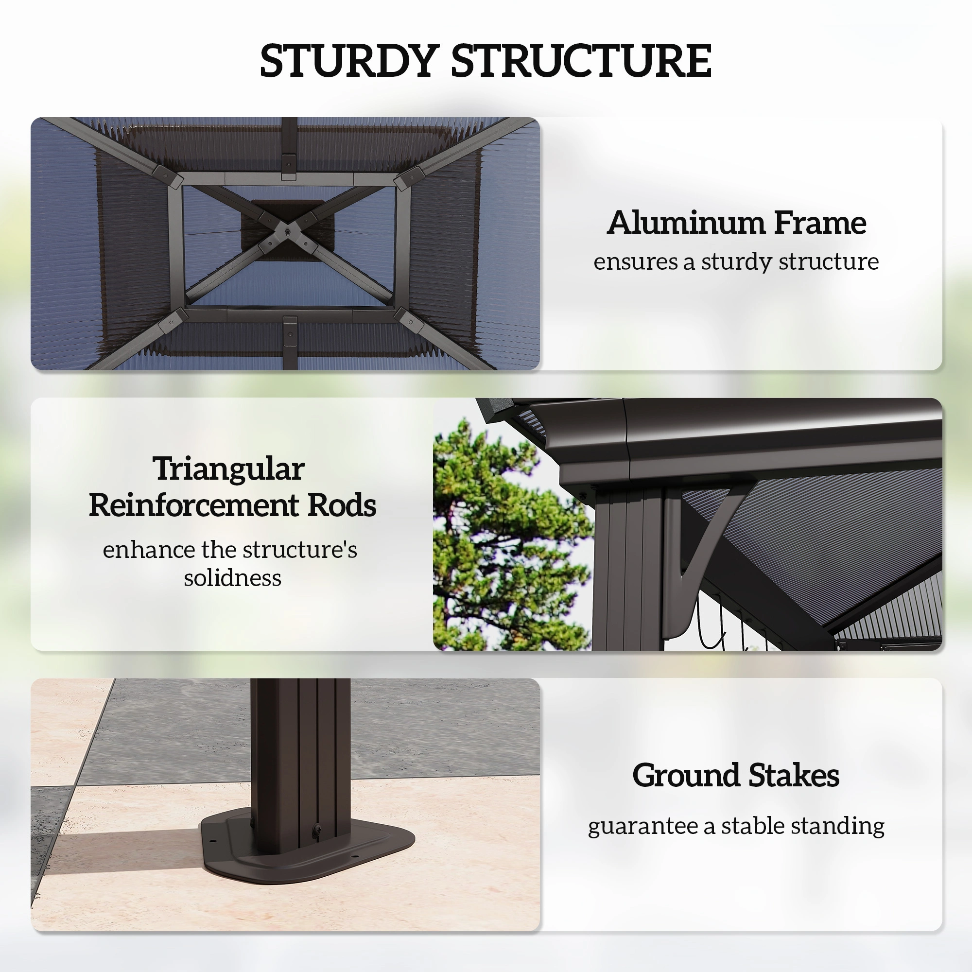 Outdoor Barbecue Cooking Pergola Grill Gazebo with Heater Bracket view 4