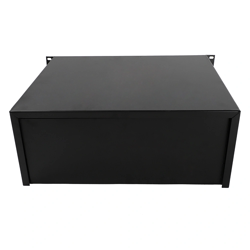 19" 4U Steel Plate DJ Drawer Equipment Cabinet with Keys Black view 11