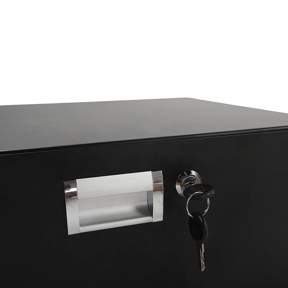 19" 4U Steel Plate DJ Drawer Equipment Cabinet with Keys Black view 18