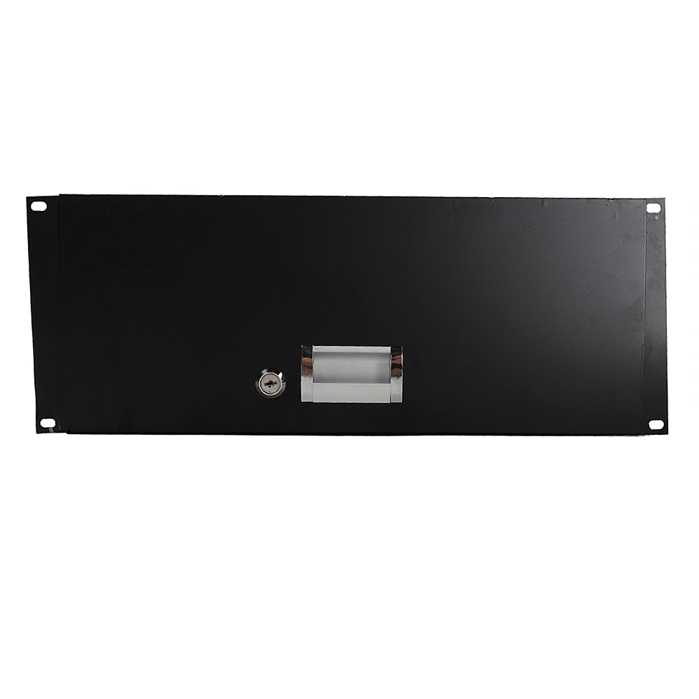 19" 4U Steel Plate DJ Drawer Equipment Cabinet with Keys Black view 8