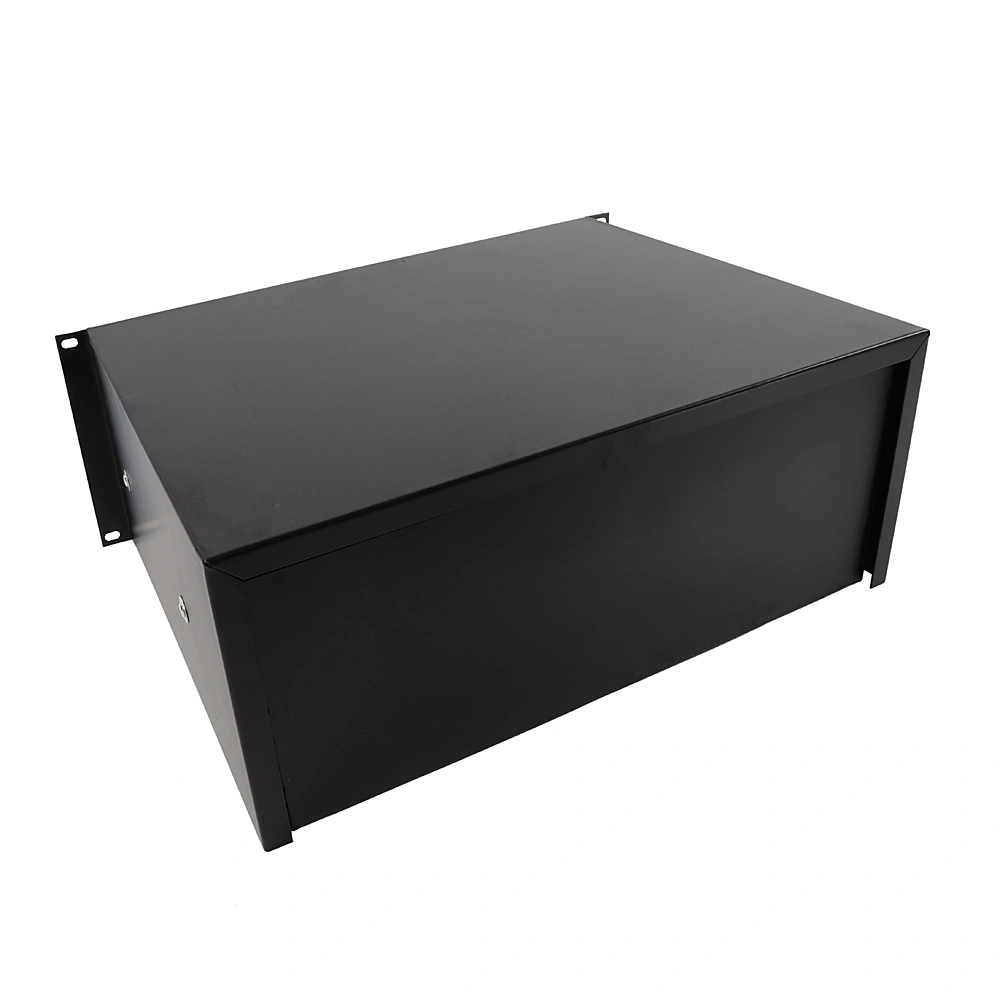 19" 4U Steel Plate DJ Drawer Equipment Cabinet with Keys Black view 9