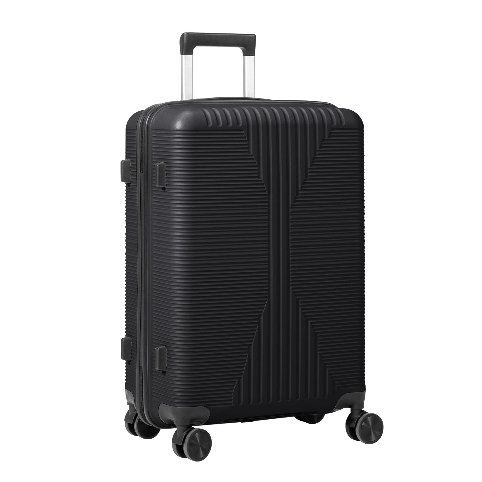 24-inch Non-TSA Customs Lock Suitcase PP Single Trolley Case Black view 2
