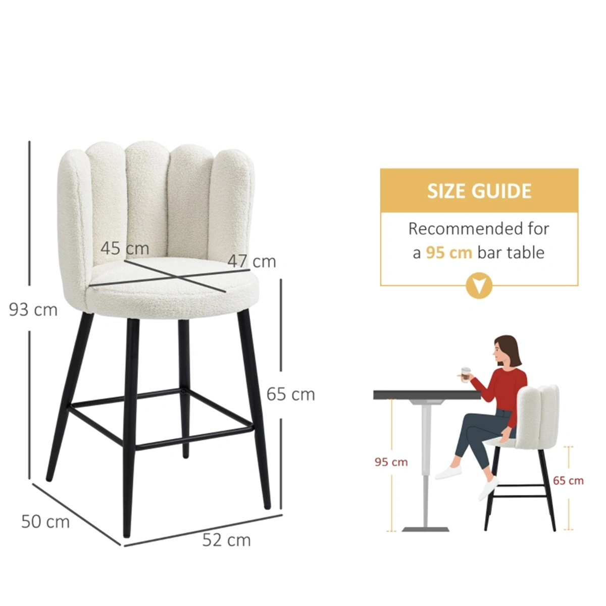 Bar Stools with Back and Footrest, 26" Counter Height Swivel Stools, Adjustable Height Dining Chair, Industrial Metal Frame Barstools, PU Leather Office Chair, Set of 2/4, Black/Grey view 3