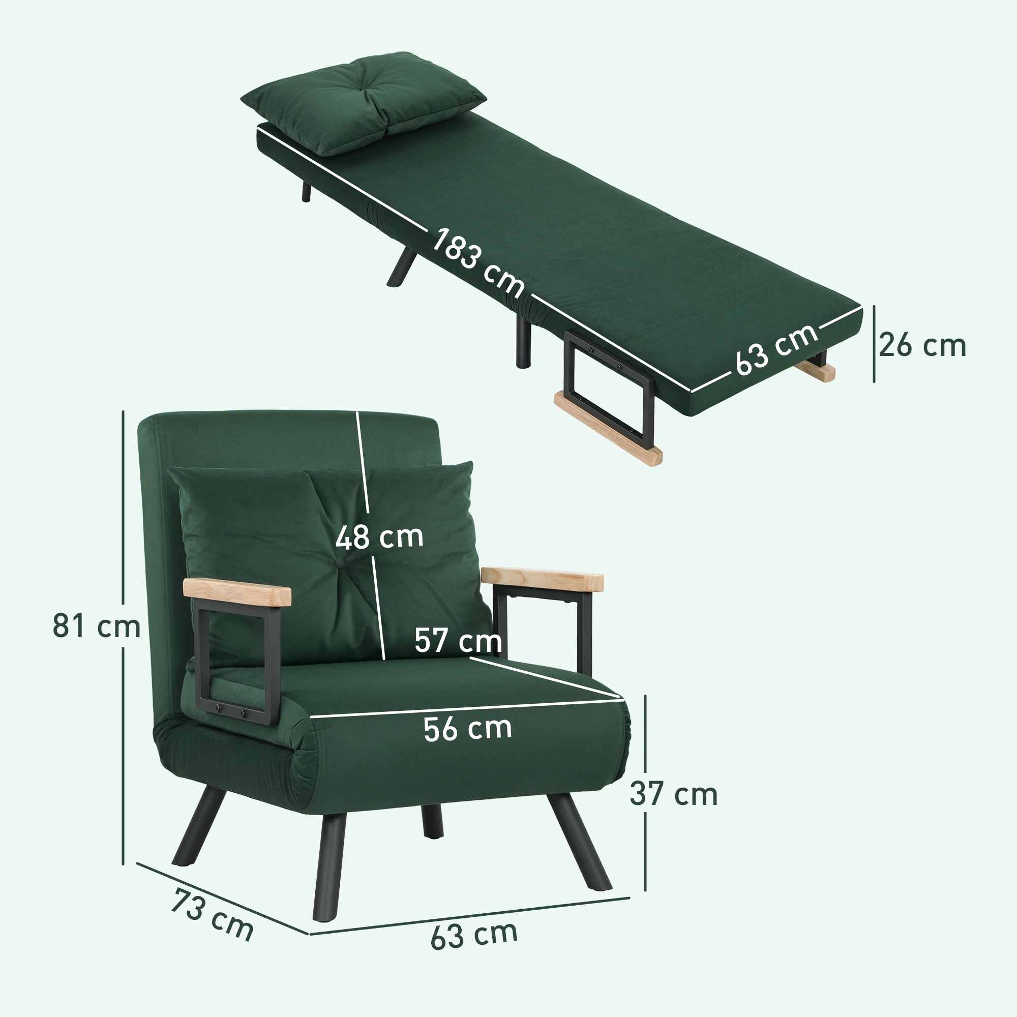Sofa Chair - Modern Accent Armchair with Cushioned Seat, Compact Loveseat for Living Room, Bedroom, Small Spaces, Easy Assembly view 2