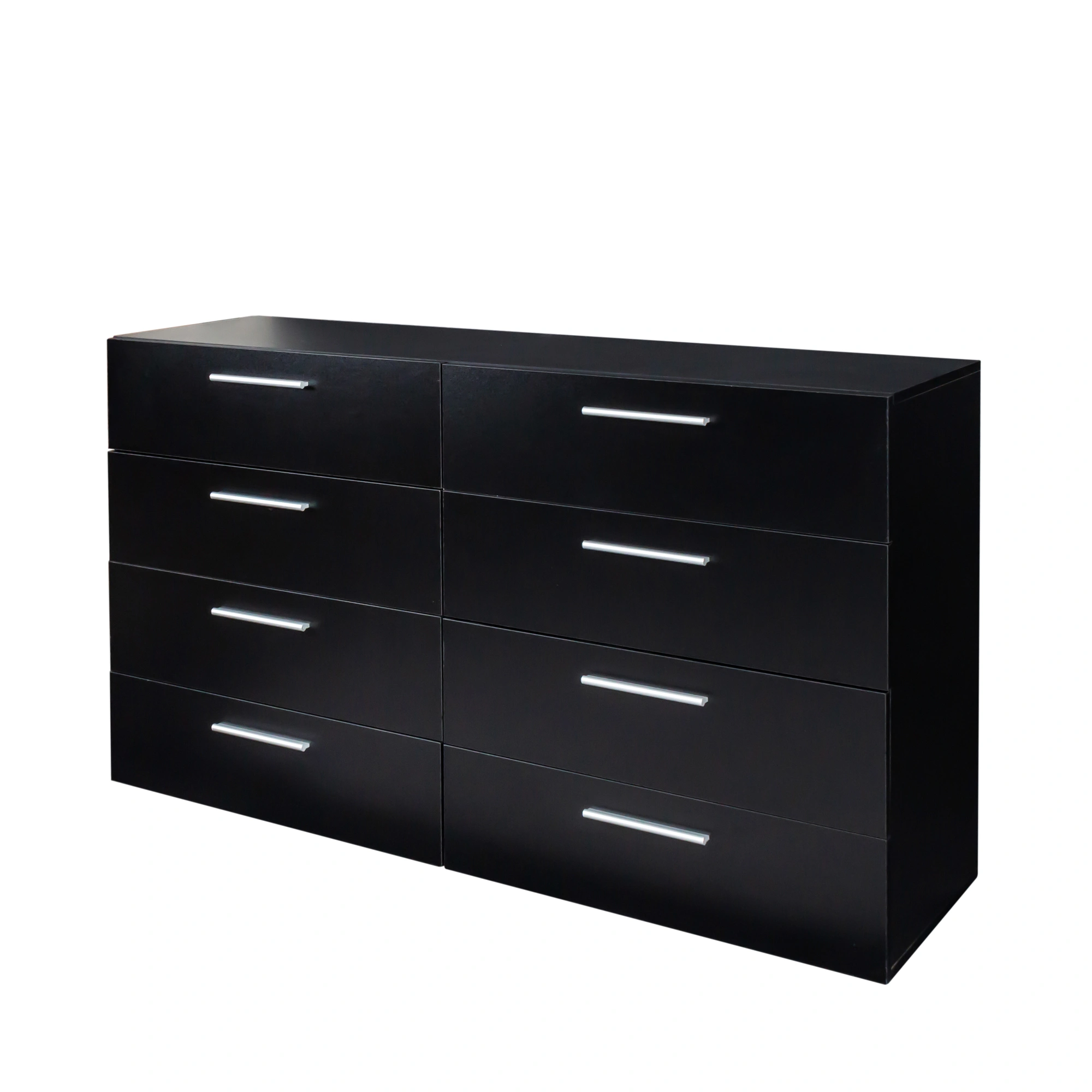 8 Drawer Double Dresser for Bedroom, Wide Storage Cabinet for Living Room Home Entryway, Black view 4