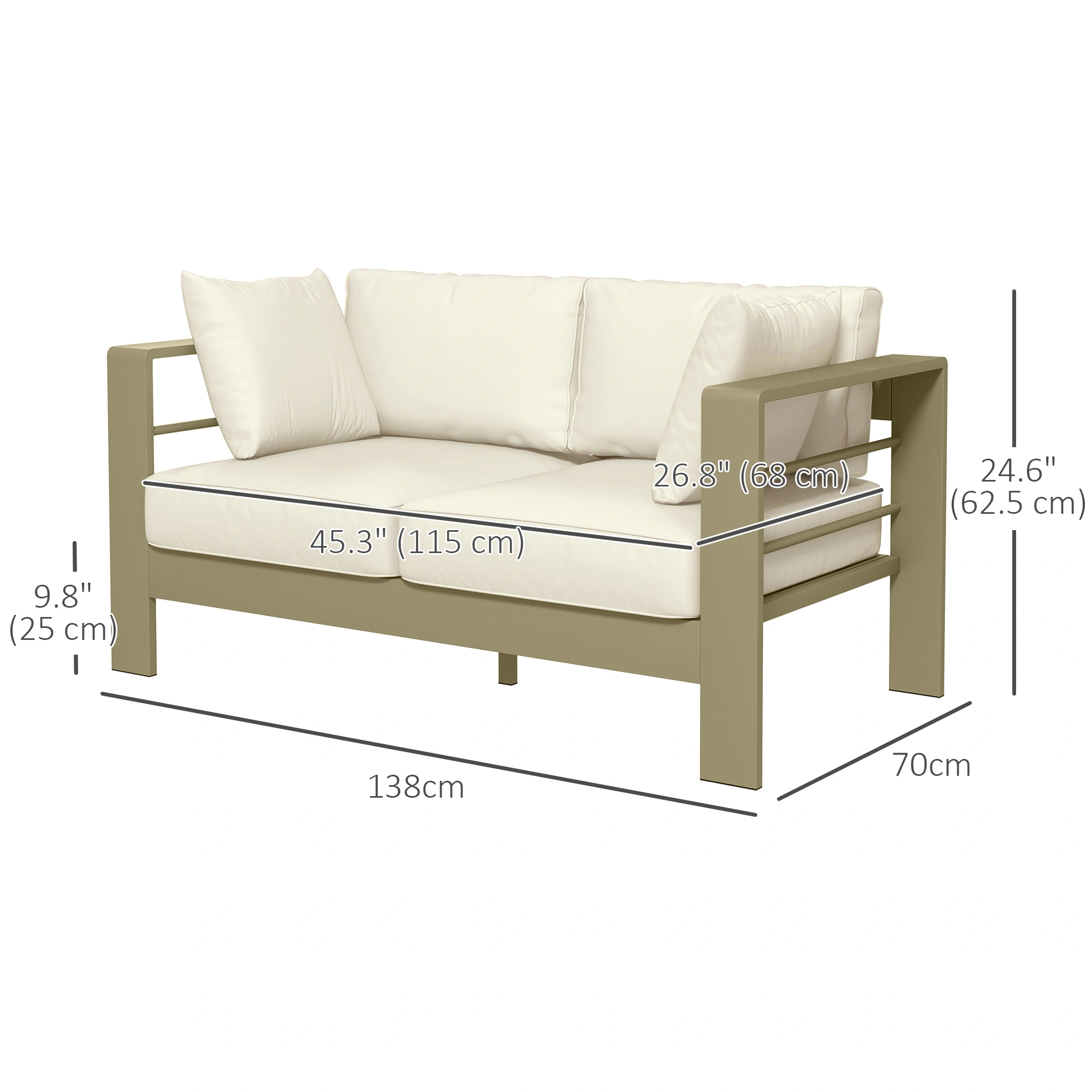 Outdoor Patio Furniture Set 4-Piece Wicker Rattan Sofa Conversation Pieces All-Weather Resistant view 3