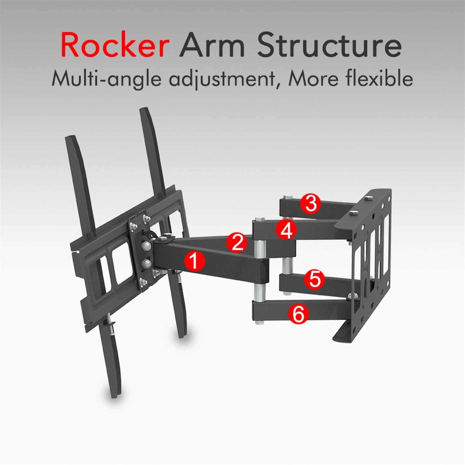 32-70 Inch Double Pendulum Large Base TV Stand Tmds-101 Bearing 50Kg/Vese600*400/Upper And Lower-10~ 10° view 5