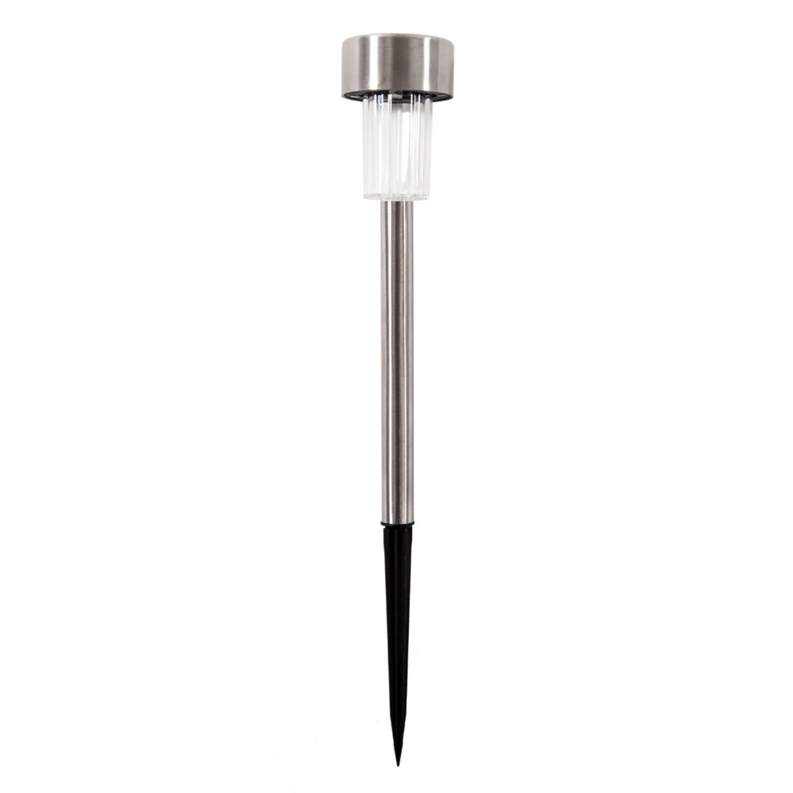 24pcs Solar LED Lawn Lights 5W High Brightness Garden Stake Lamps White & Silver with Lampshade