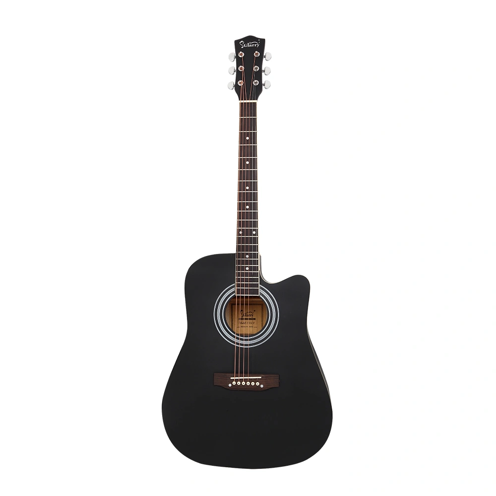 GT502 41" Folk Guitar Bag Shield Wrench, Notch Spruce Panel with Matte Edging, Black