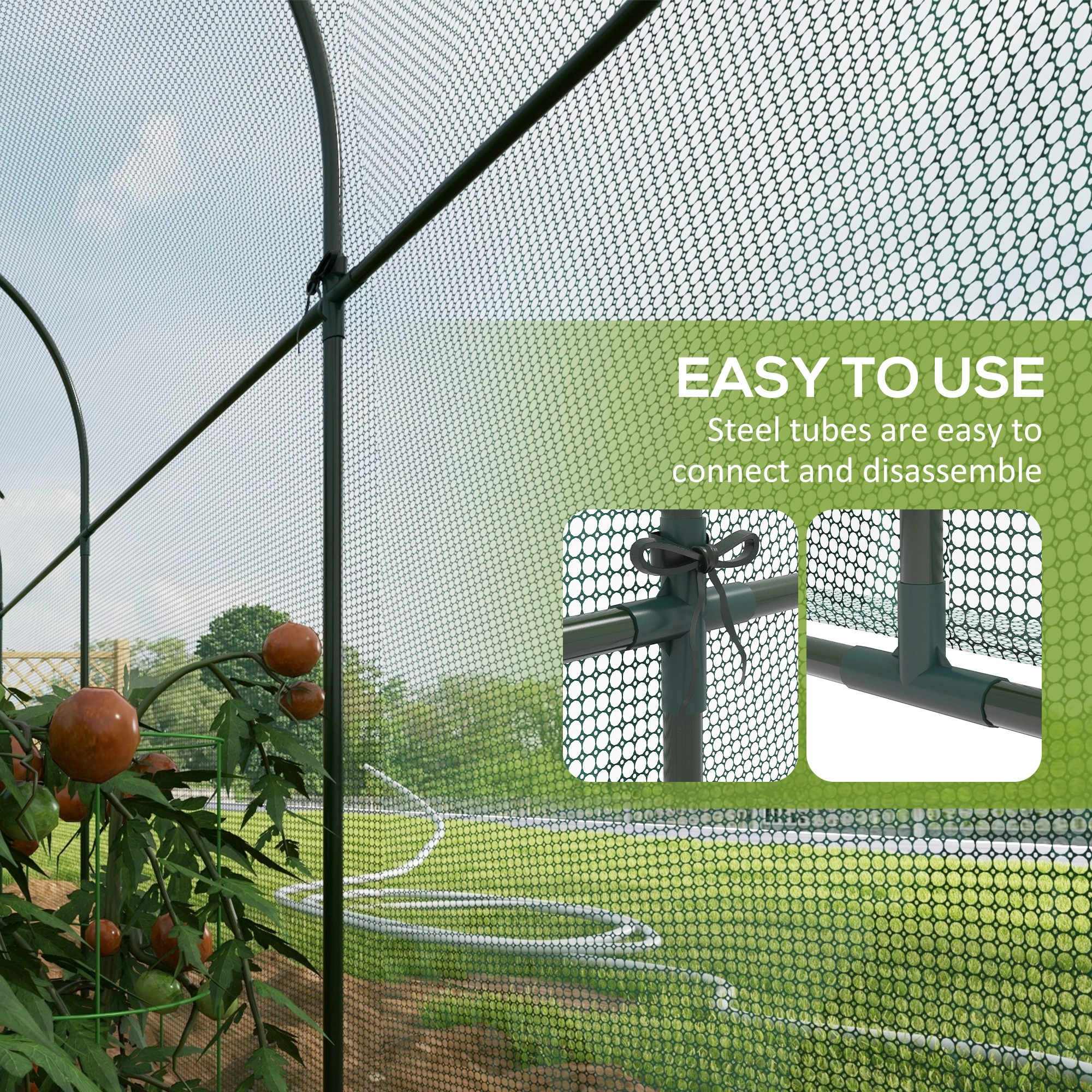Plant Protector Tent Mini Greenhouse Cold Frame Row Cover Windproof Garden Tunnel for Vegetable Flower Seeds view 2