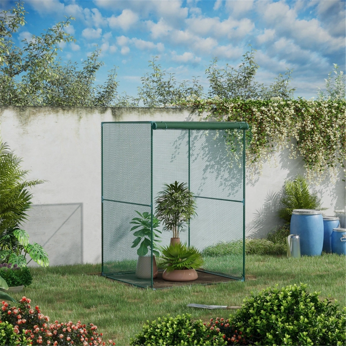 Walk-in Mini Greenhouse - Portable Pop-Up Garden Plant Tent with UV-Resistant PE Cover for Seedlings, Vegetables & Flowers