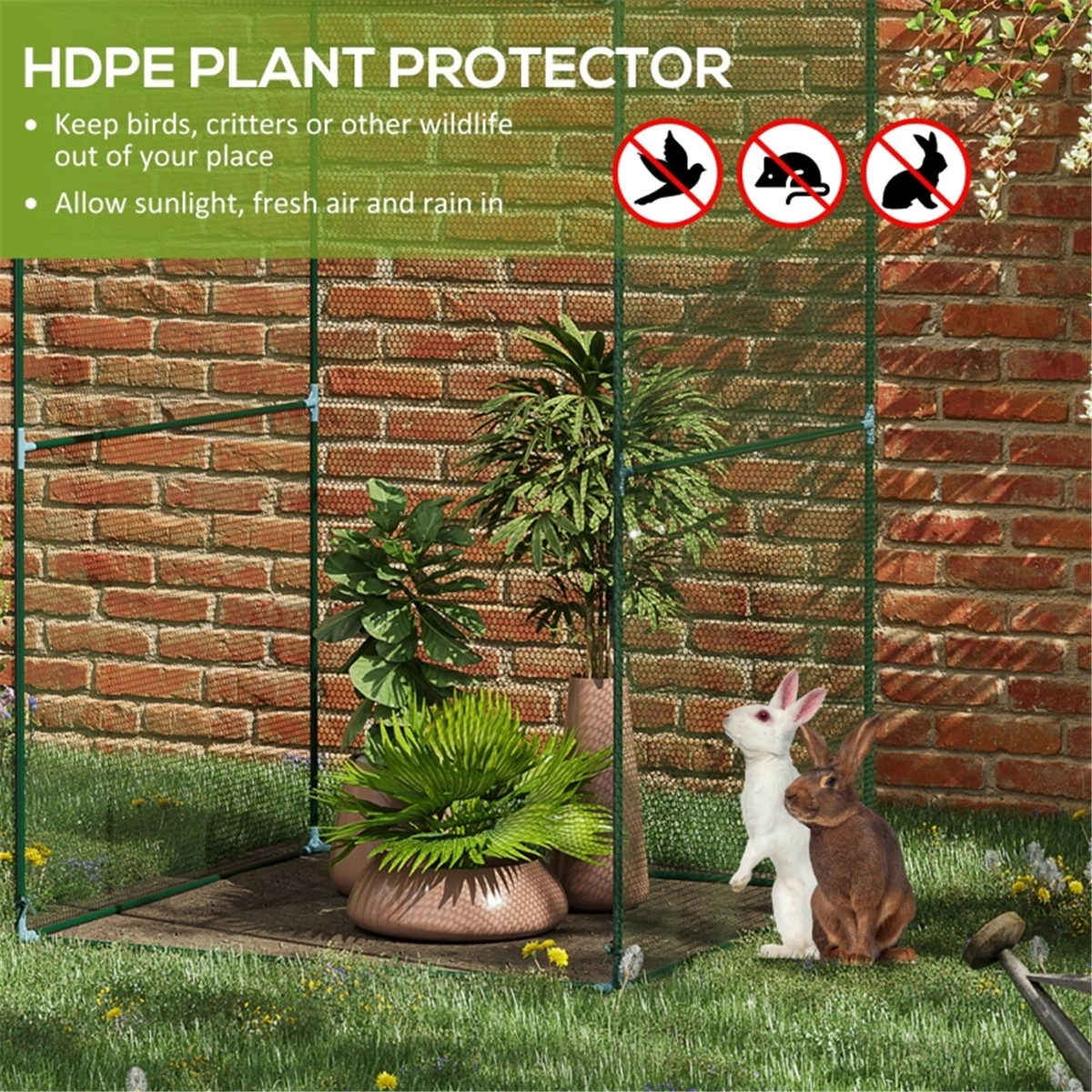 Walk-in Mini Greenhouse - Portable Pop-Up Garden Plant Tent with UV-Resistant PE Cover for Seedlings, Vegetables & Flowers view 2