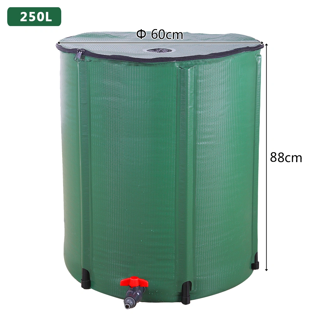 66 Gallon Folding Rain Barrel Water Collector Green view 6