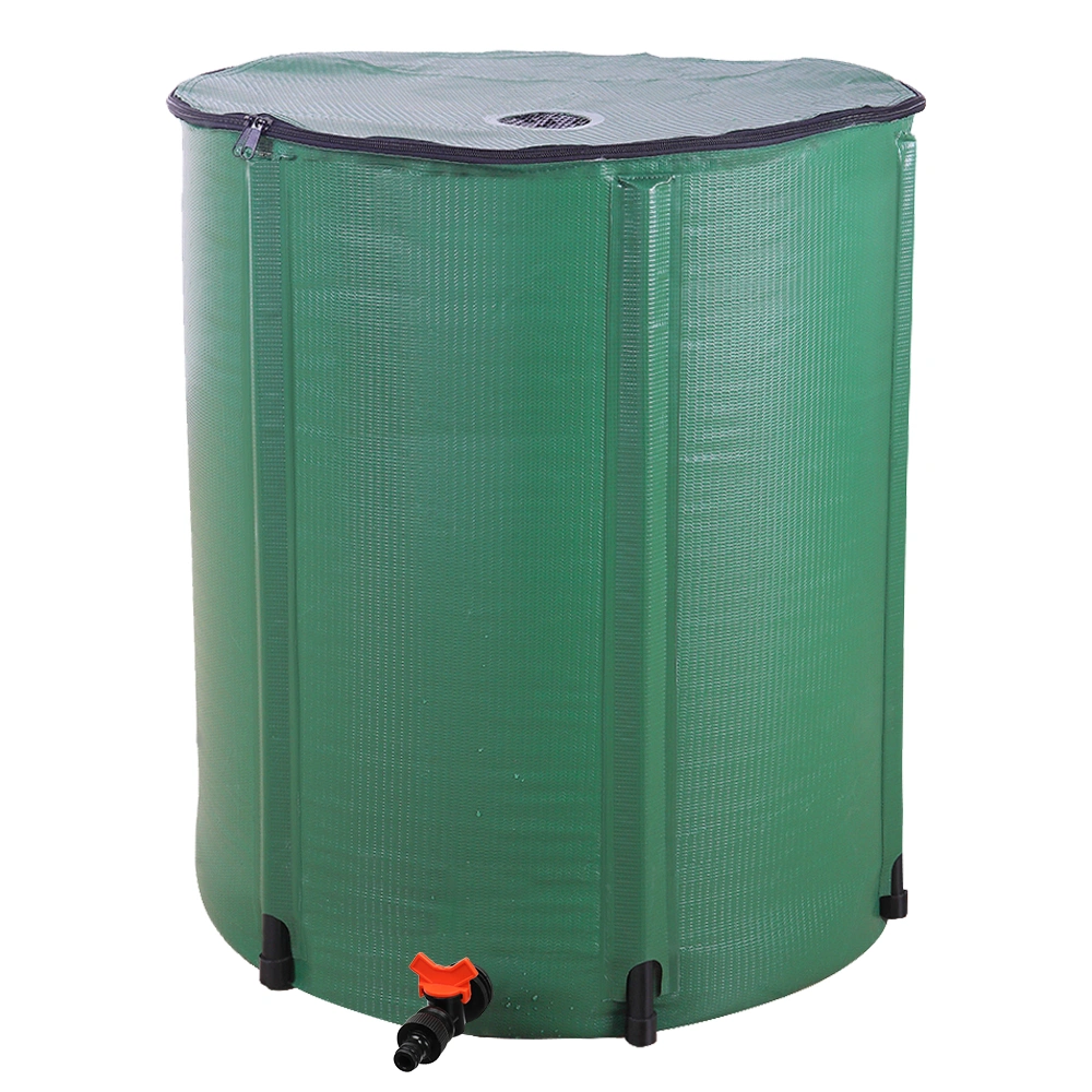 66 Gallon Folding Rain Barrel Water Collector Green view 8