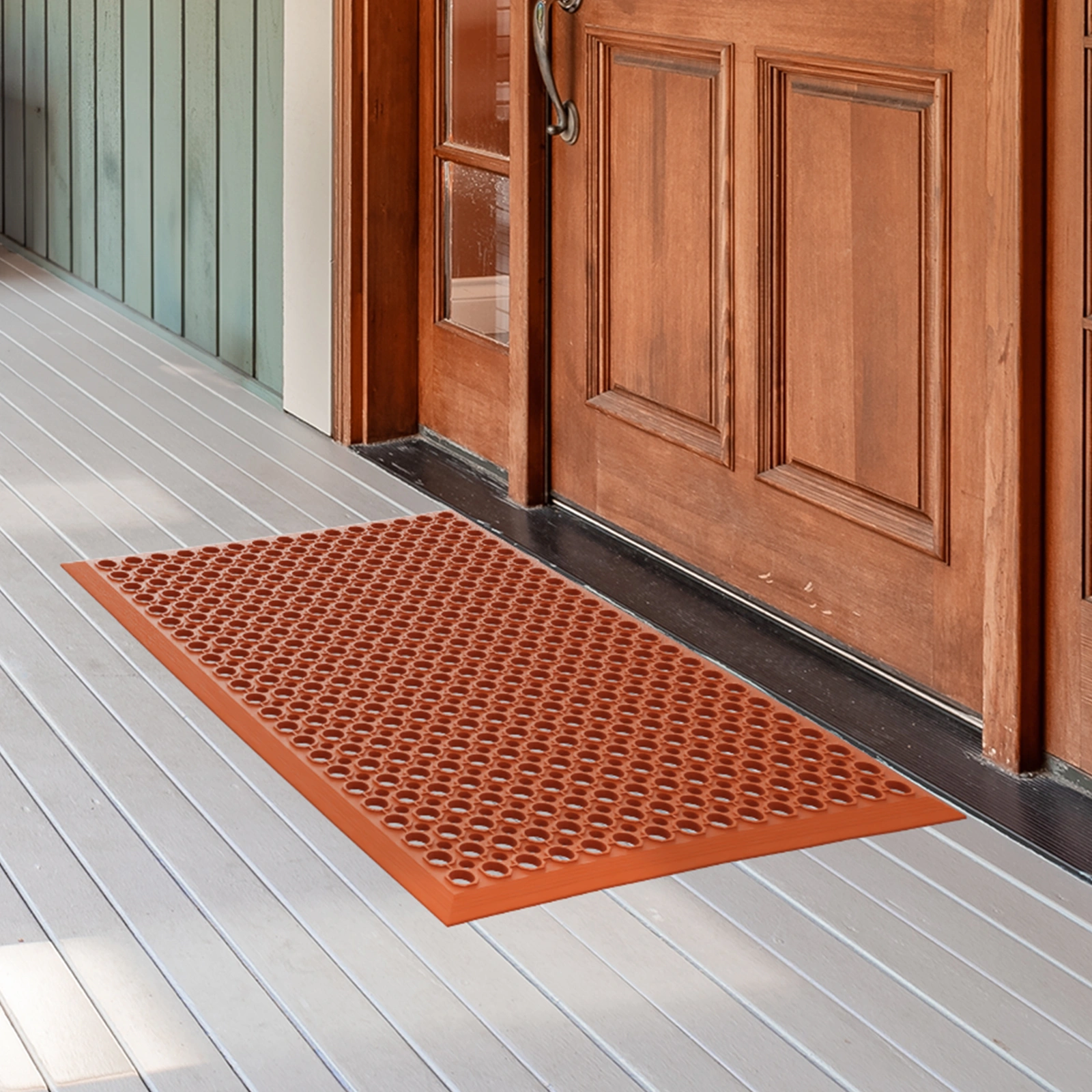 Red Rubber Floor Mat, 60*90*1cm, Anti-Fatigue & Durable view 10