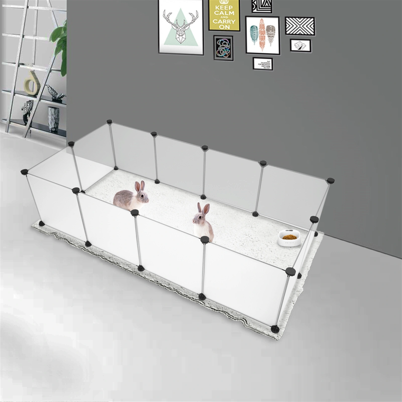 Pet Playpen, Portable Large Plastic Yard Fence Small Animals, Puppy Kennel Crate Fence Tent view 9