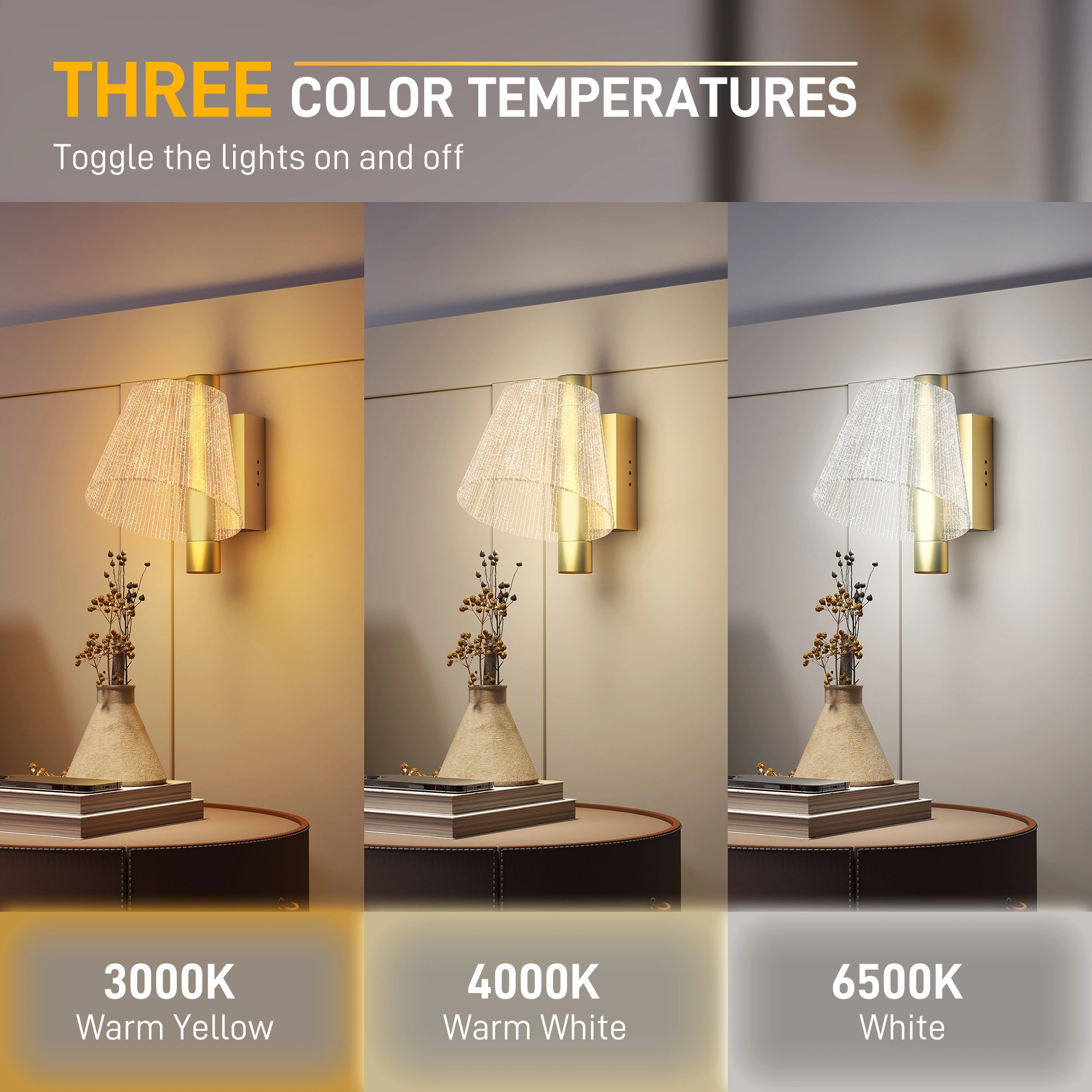 Modern LED Outdoor Wall Sconce, Waterproof IP65 Exterior Wall Light for House Garden Patio view 3