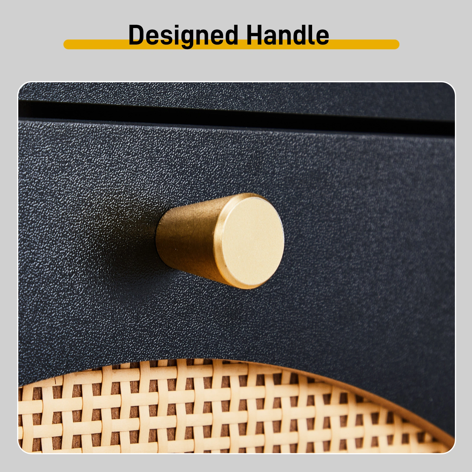 2 rows of 4 dump buckets with high-leg arched rattan shoe cabinet particle board + plastic rattan 105*24*98cm black frame + original wood rattan surface + black high-leg shoe cabinet view 7