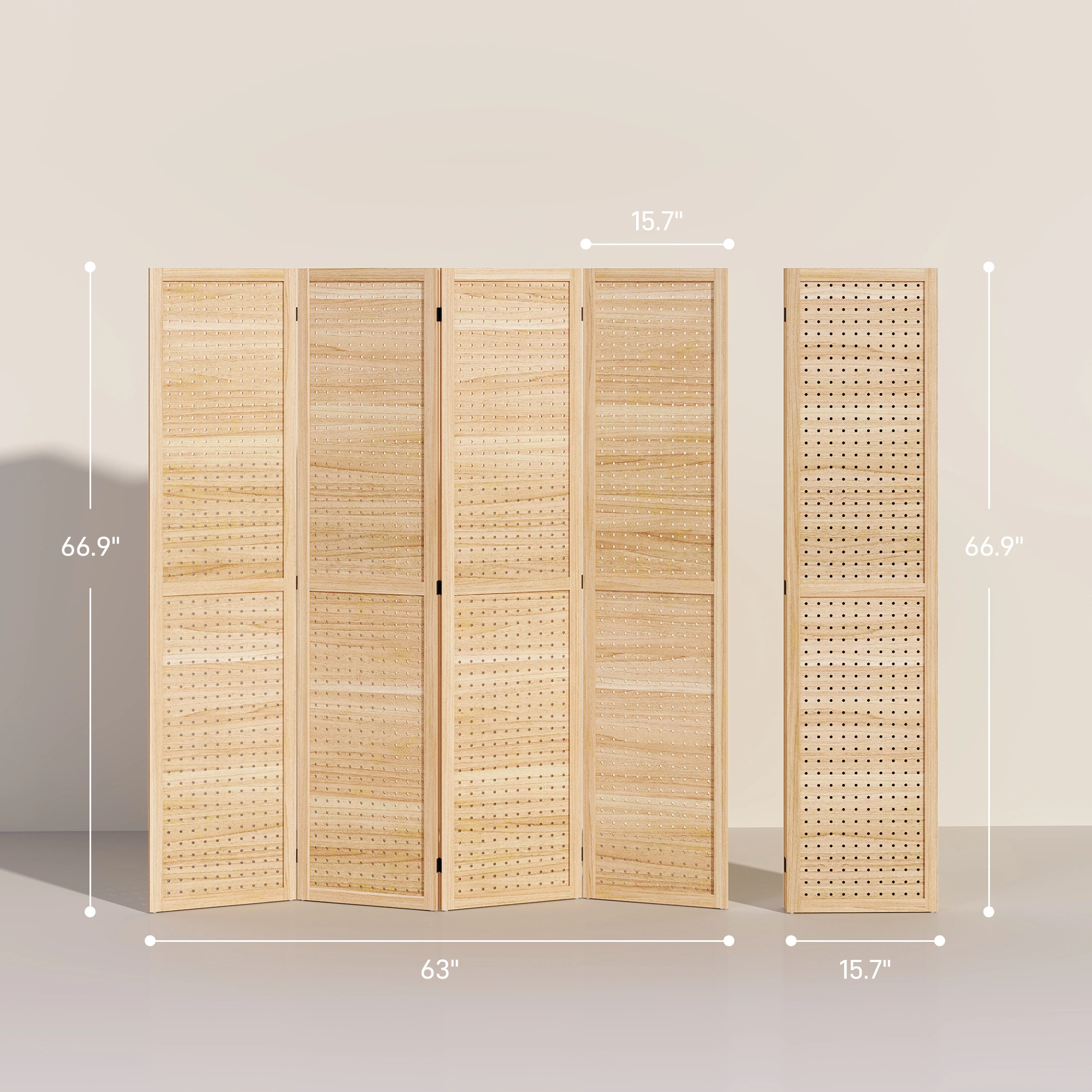 Indoor Outdoor Privacy Screen Room Divider Folding Partition Decorative Panel view 2