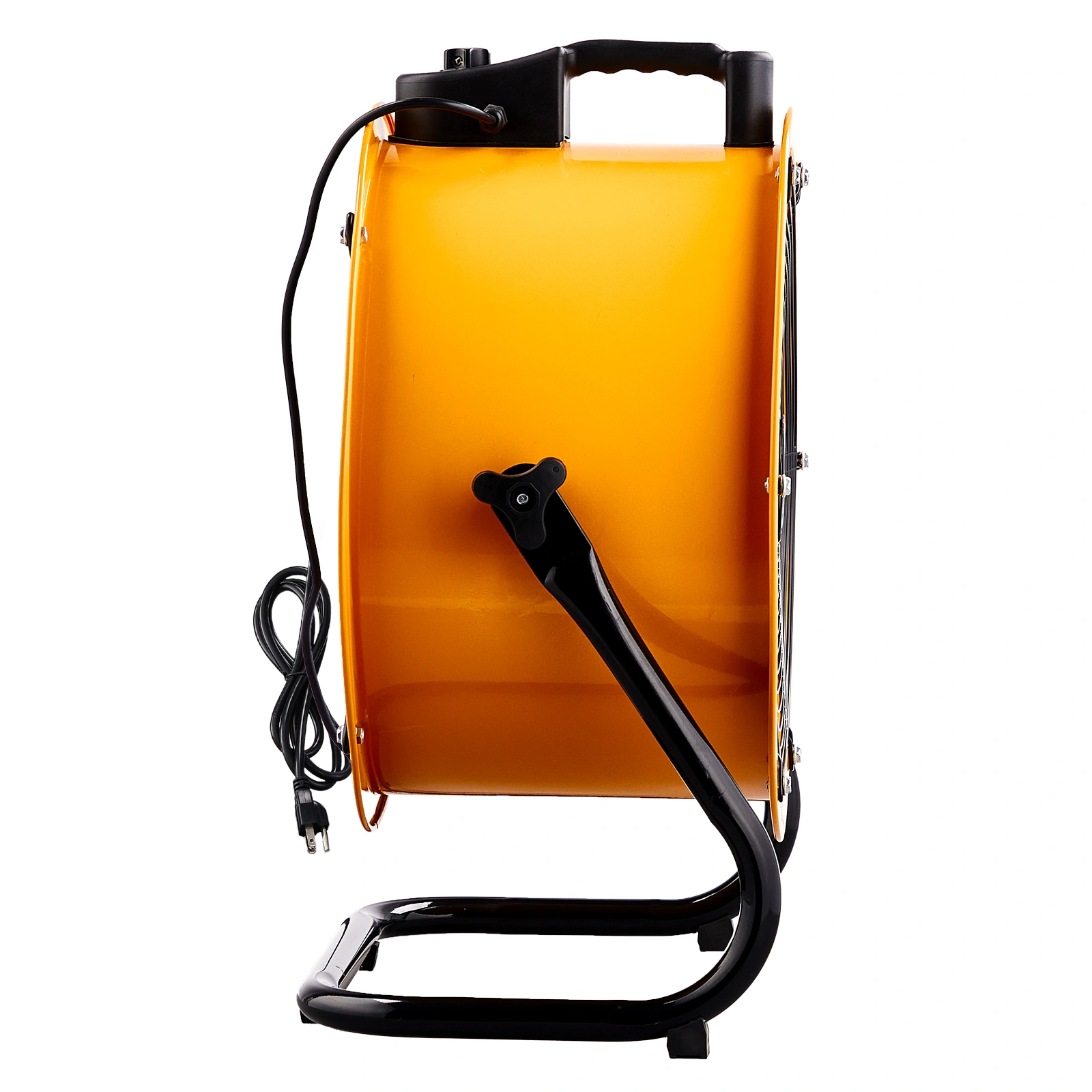 US Standard MLD-400 Barrel Fan 110V 192W 16inch Floor Barrel Fan Mobile Fan with Handle Copper Motor Orange-Yellow Air Circulation Industrial Fan view 4