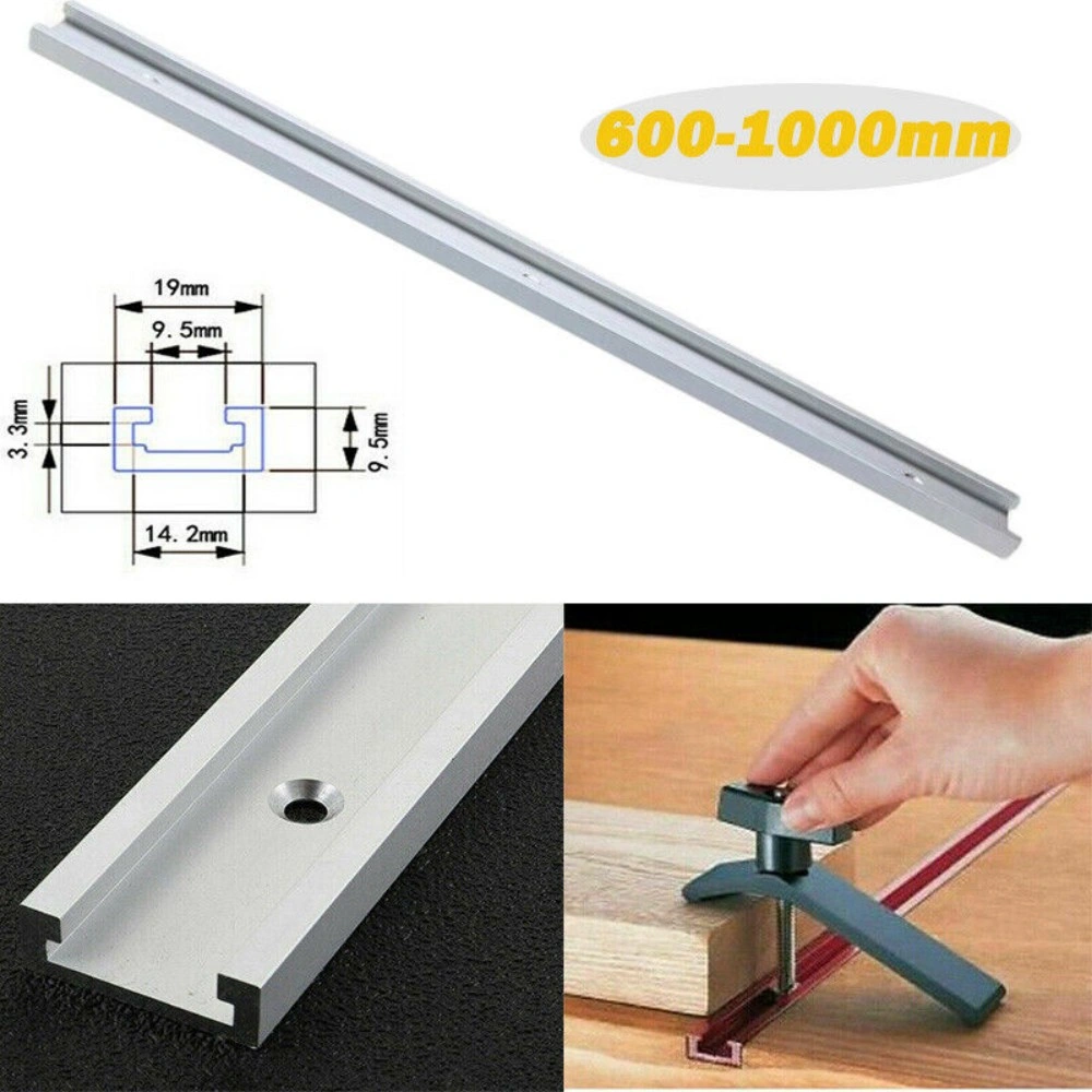 800/1000mm T-slot T-track Miter Track Jig Fixture Slot Woodworking Tool Aluminum-1000mm view 3
