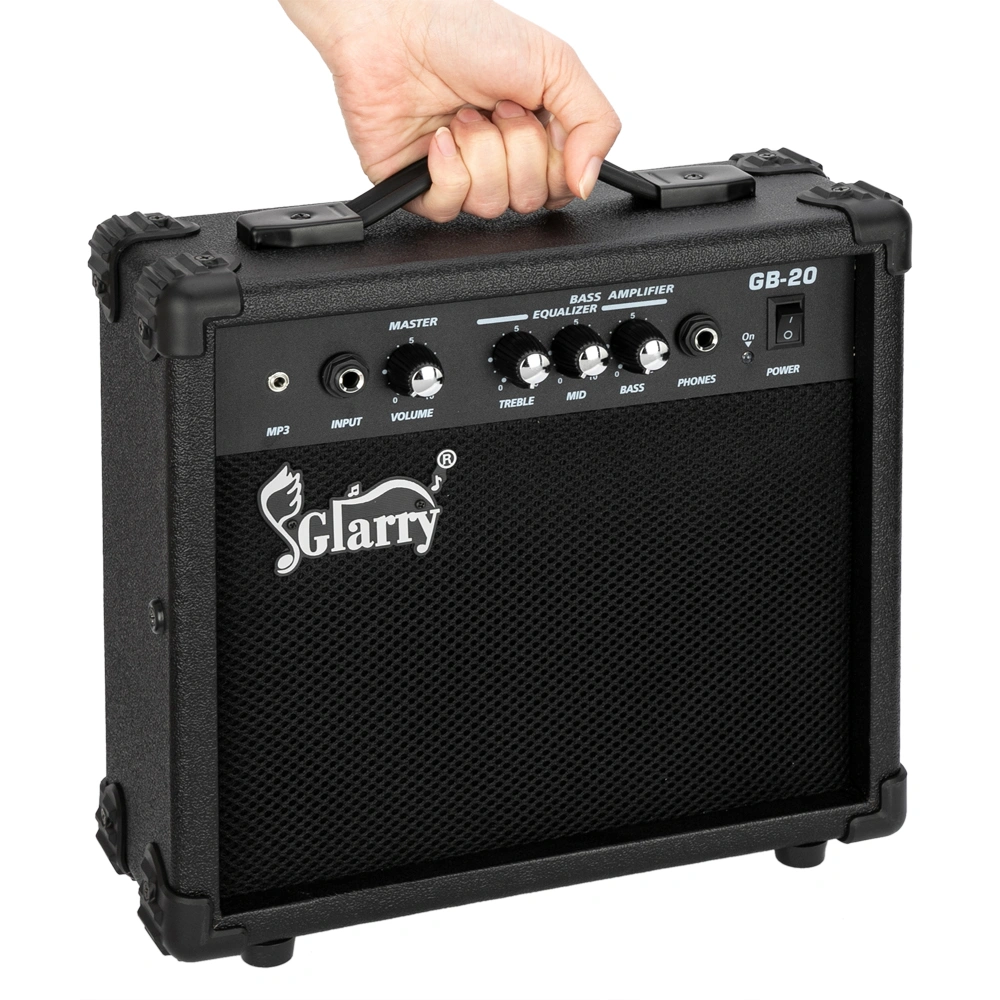 20W Electric Bass Amplifier, Compact Portable Bass Guitar Amp Speaker for Home Practice & Studio Recording Equipment view 2