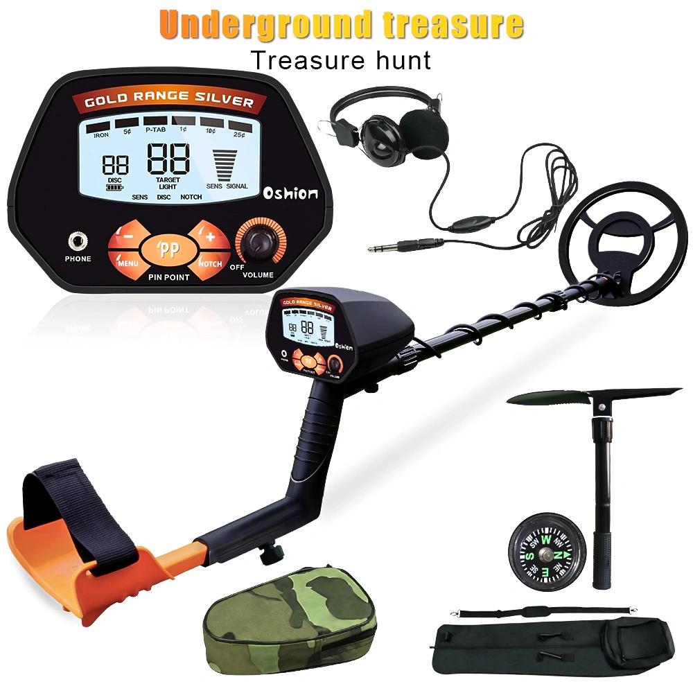 New Metal Detector Discrimination Mode Waterproof LCD 10inch Metal Finder Treasures Seeking Tool w/Shovel ,Bag And Headphone view 2