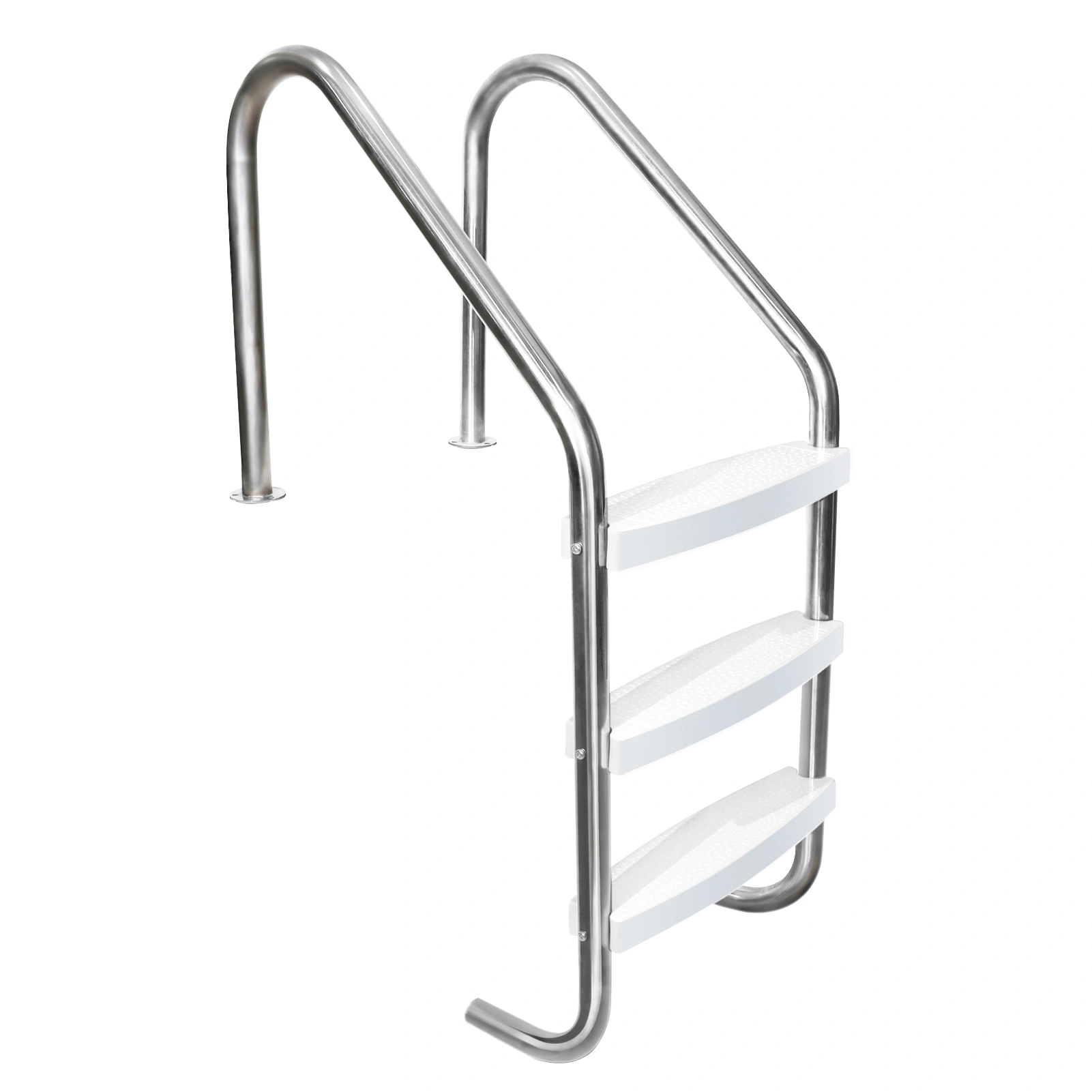 3 Step Stainless Steel Pool Ladder for Inground Pools, Anti-Slip Plastic Pool Steps, Heavy Duty Pool Stairs with Handrail, Easy Assembly