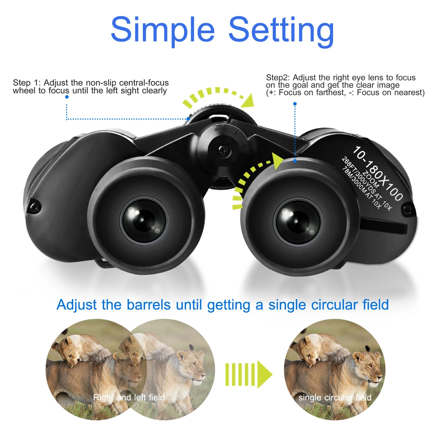 8-24x Binoculars with 50mm Objective Lens, Multi-Layer Coated Aspherical Lenses, High-Grade BAK-4 Prisms, Compact & Portable for Bird Watching, Outdoor, Sports, Concerts, Stargazing view 9