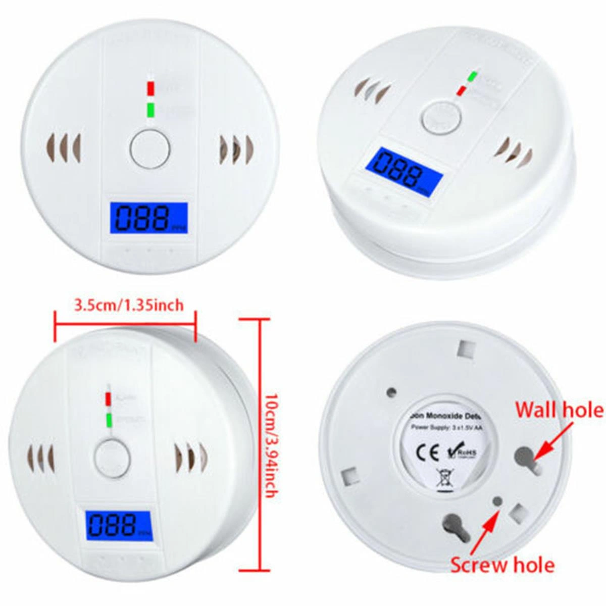 LCD Display CO Carbon Monoxide Gas Detector Device Home Safety Alarm Detector Platform policies vary; relevant qualifications are attached via link, please do not list products without required qualifications. view 3