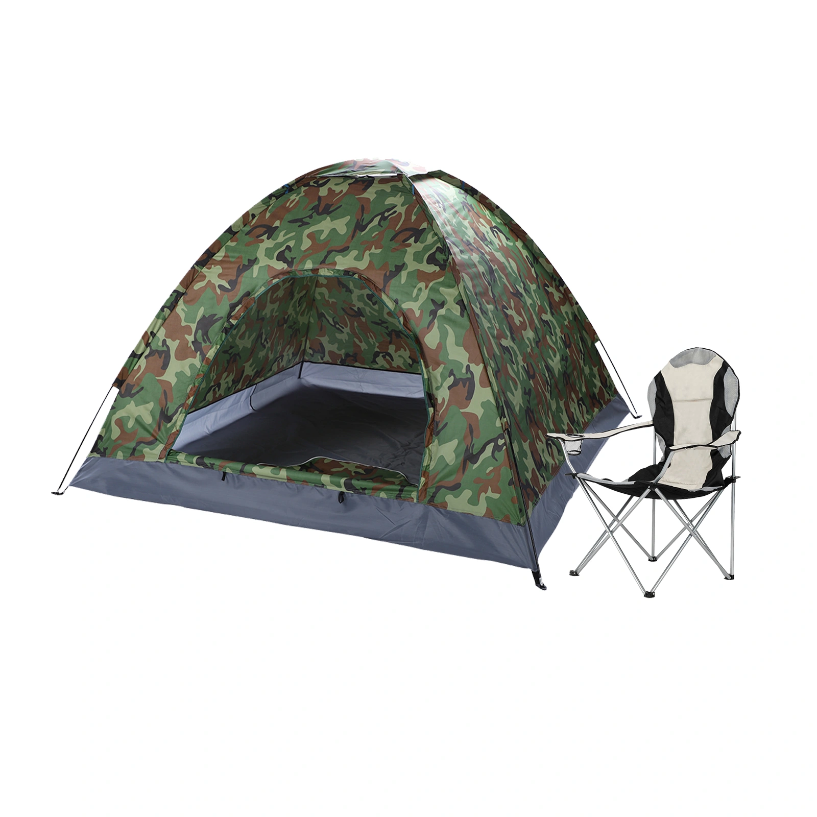 Medium Camping Chair Fishing Chair Folding Chair Black Gray view 17