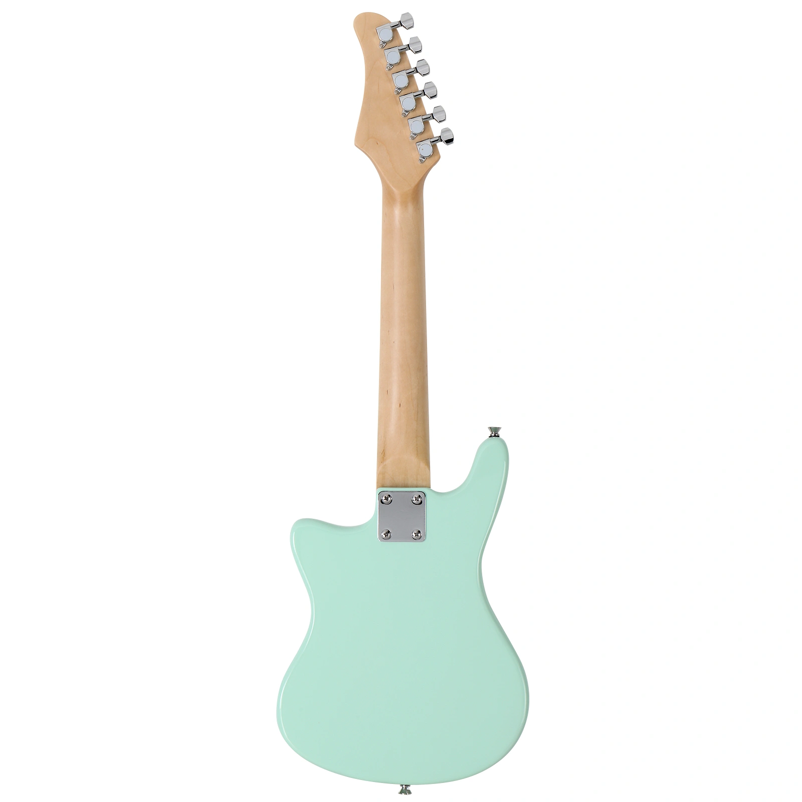 30in Maple Fingerboard Mini Electric Guitar Kit with 5W Amplifier Bag String Shoulder Strap Plectrum Cord Wrench Tool Light Green view 7