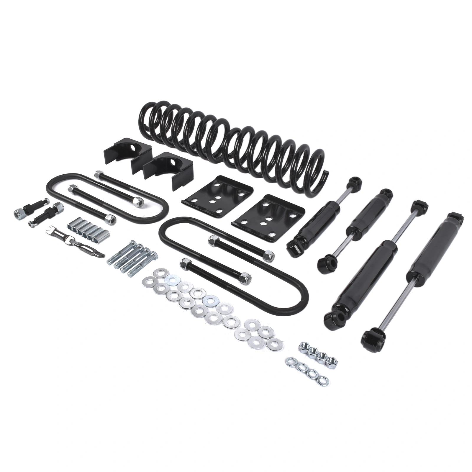3" / 5" Drop Lowering Flip Kit Fit for Chevrolet C10 GMC C15 1973-1987 Springs & Shocks Black view 4