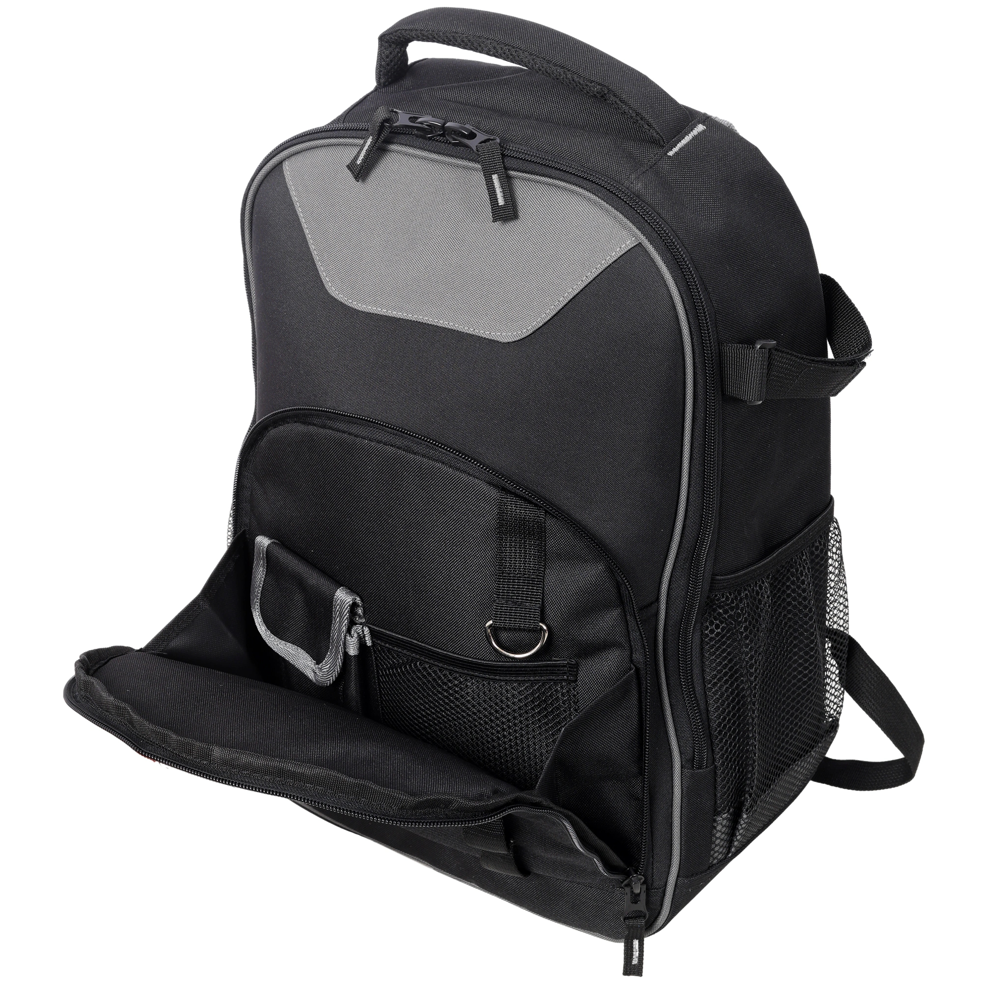 Oxford Cloth Multifunctional Tool Backpack, Heavy-Duty Tool Bag with Multiple Pockets for Electricians and Technicians view 8