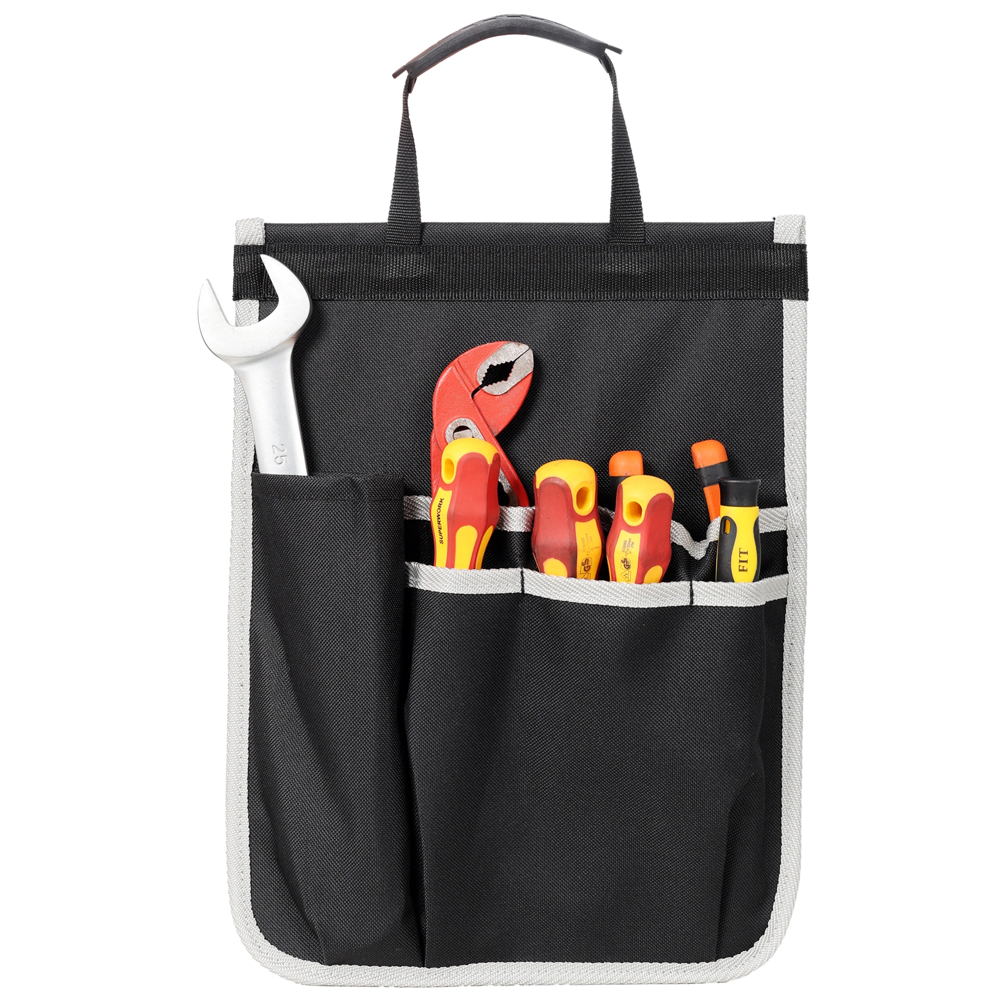 Oxford Cloth Multifunctional Tool Backpack, Heavy-Duty Tool Bag with Multiple Pockets for Electricians and Technicians view 9